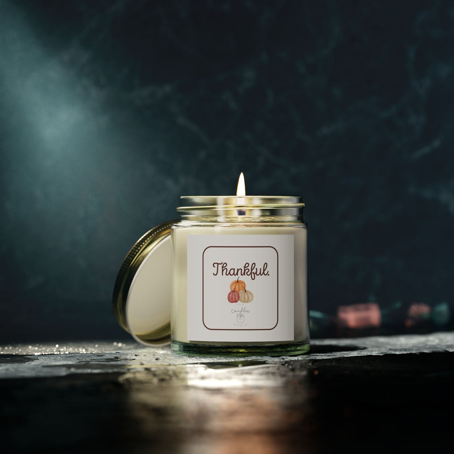 Thankful Fall Candle Vanilla Bean Scent Fall Candle