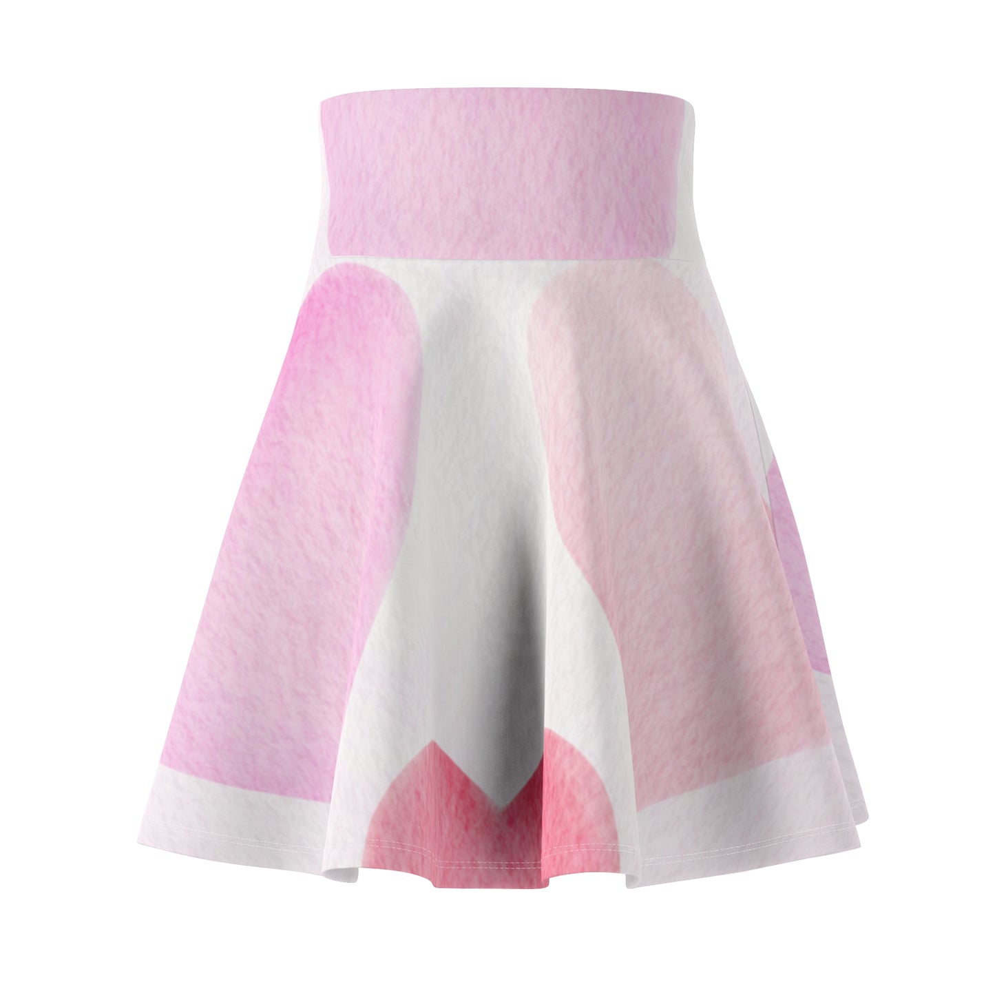 Ladies Valentine's Skirt Women's Heart Print Valentine's Skater Skirt