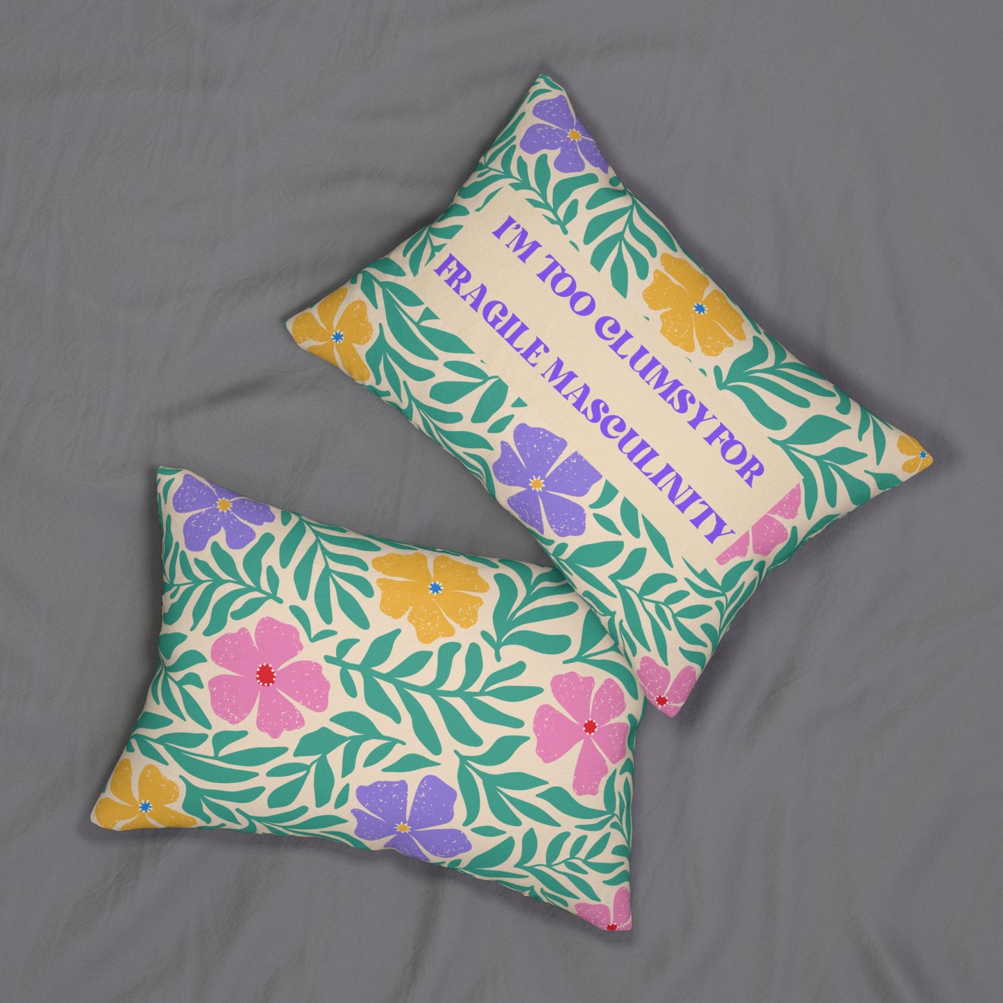 Feminist Pillow I'm Too Clumsy for Fragile Masculinity Gift for Her Gifts for Feminists
