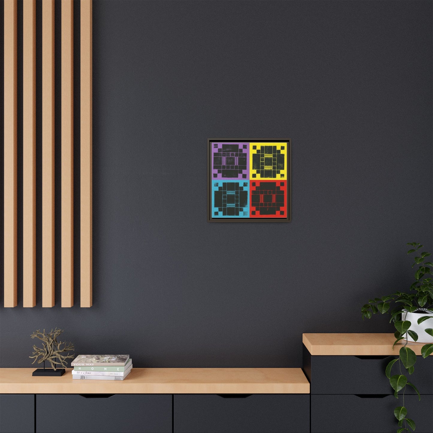 Printing With Legos Collagraph Matte Canvas, Framed