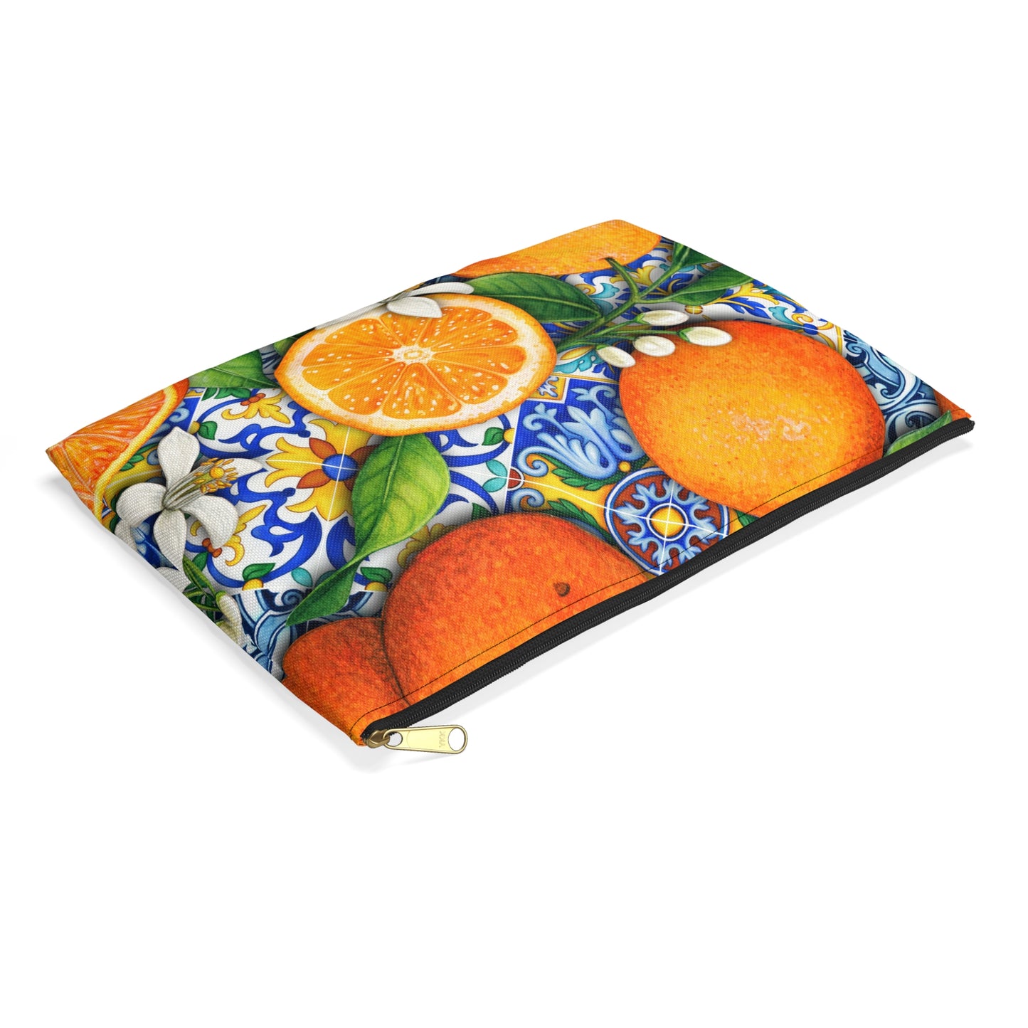 Vibrant Citrus Accessory Pouch, Travel Organizer, Makeup Bag, Gift for Fruit Lovers, Florida Citrus Vibes Personalize or leave blank