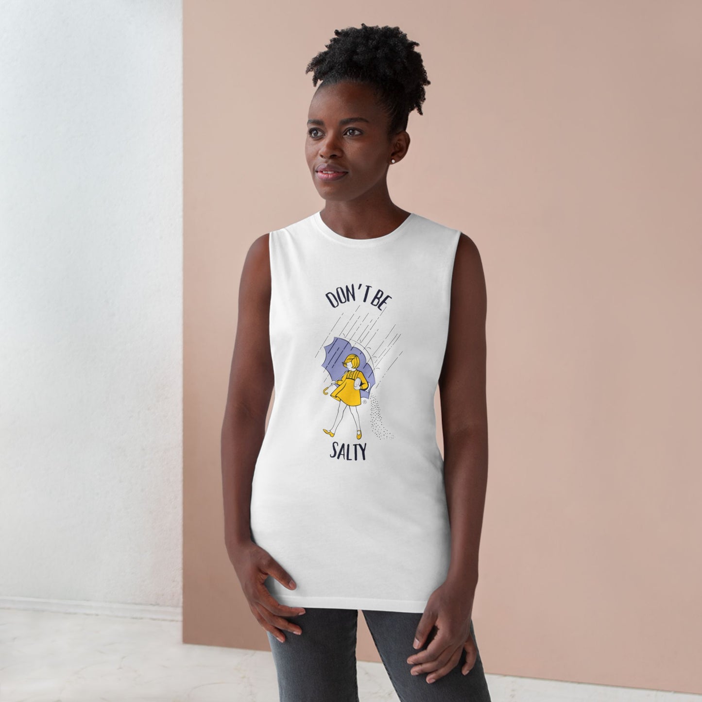 Don't Be Salty Unisex Tank, Humorous Graphic Tee, Sarcastic Sleeveless Shirt, Salty Tank