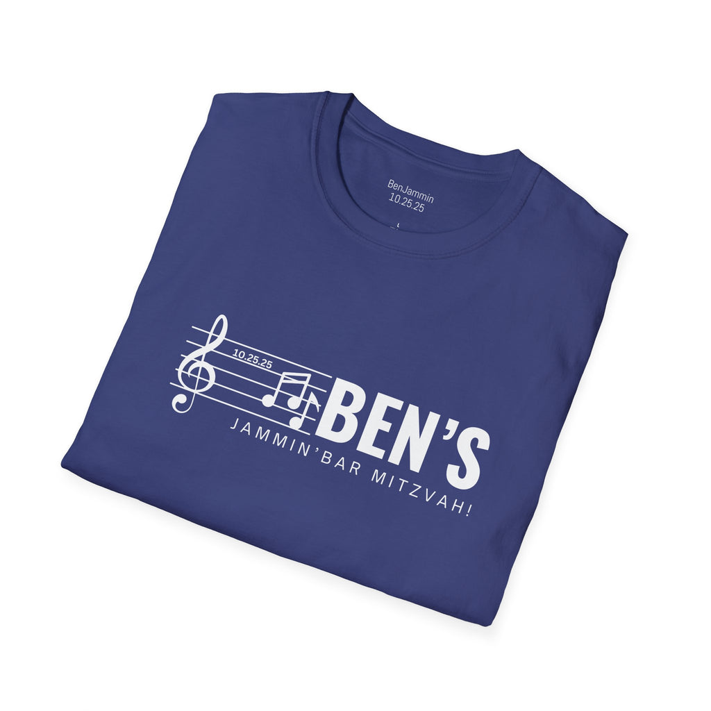 Custom Bar Mitzvah (Ben) Unisex Softstyle T-Shirt
