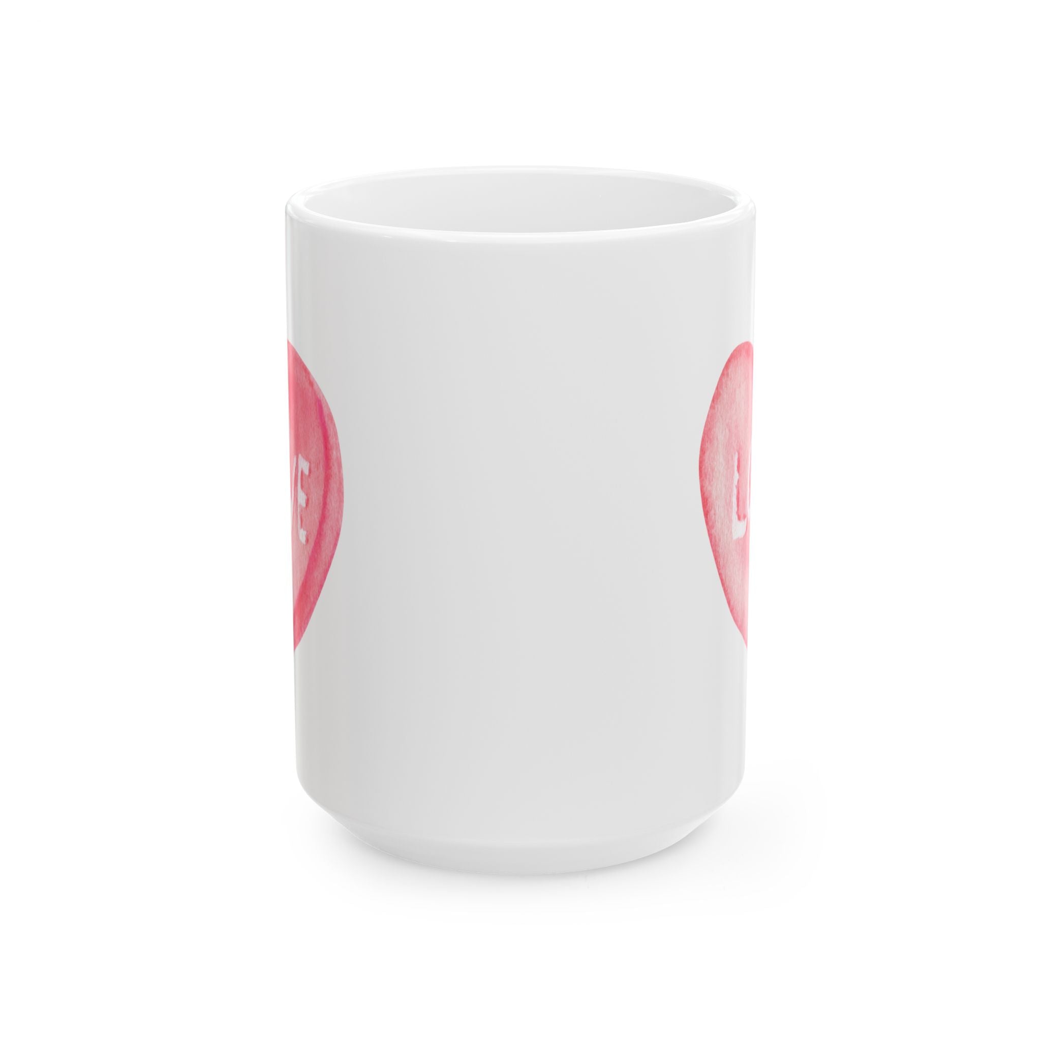 Valentine's Mug, Love Candy Hearts Valentine's Coffee Mug Valentine's Ceramic Mug,  15oz