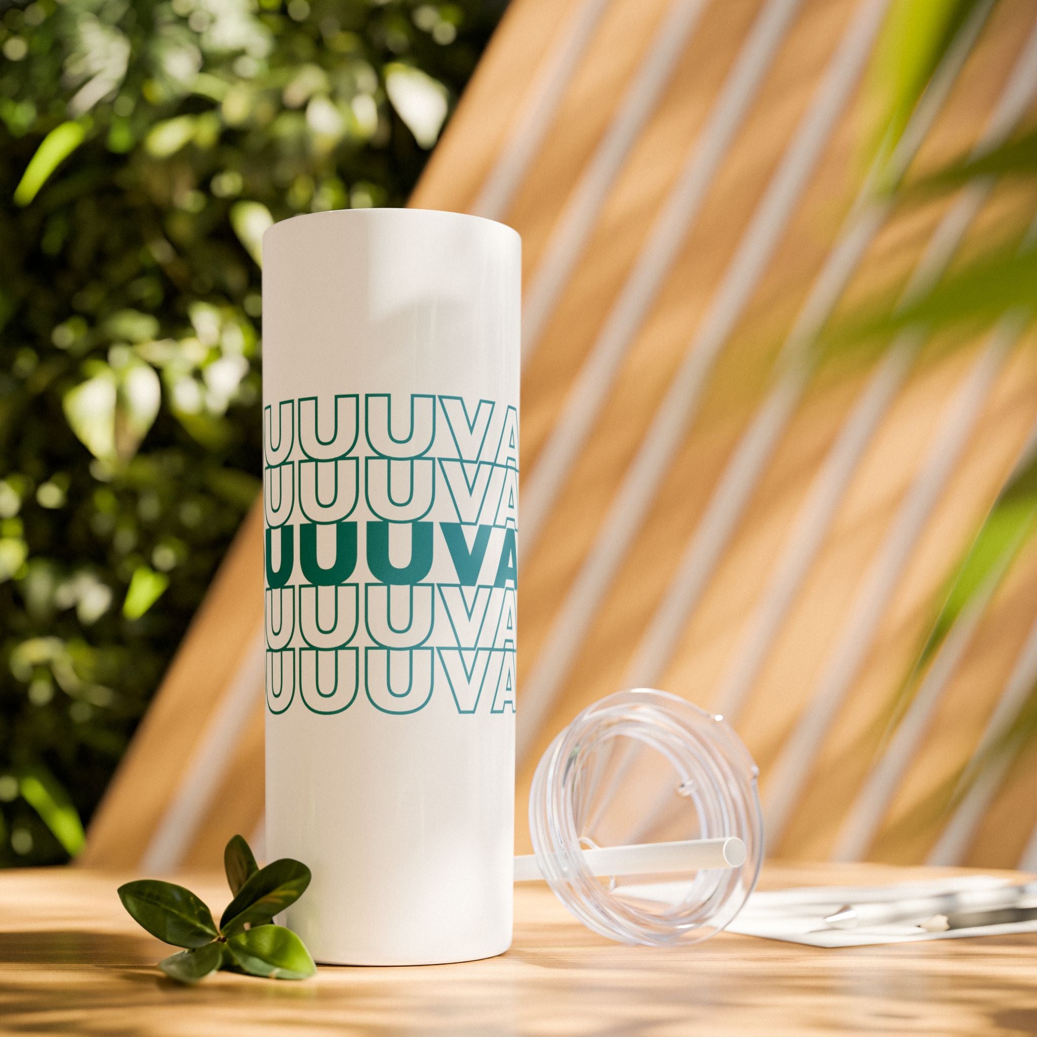 Duuuval Skinny Tumbler with Straw, 20oz