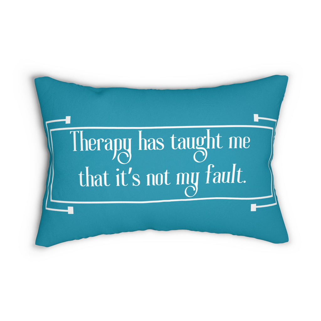 Therapy Not My Fault Decorative Pillow, Mental Health Throw Pillow, 14x29 Pillow Cover, Home Decor Accent, Self Care Gift