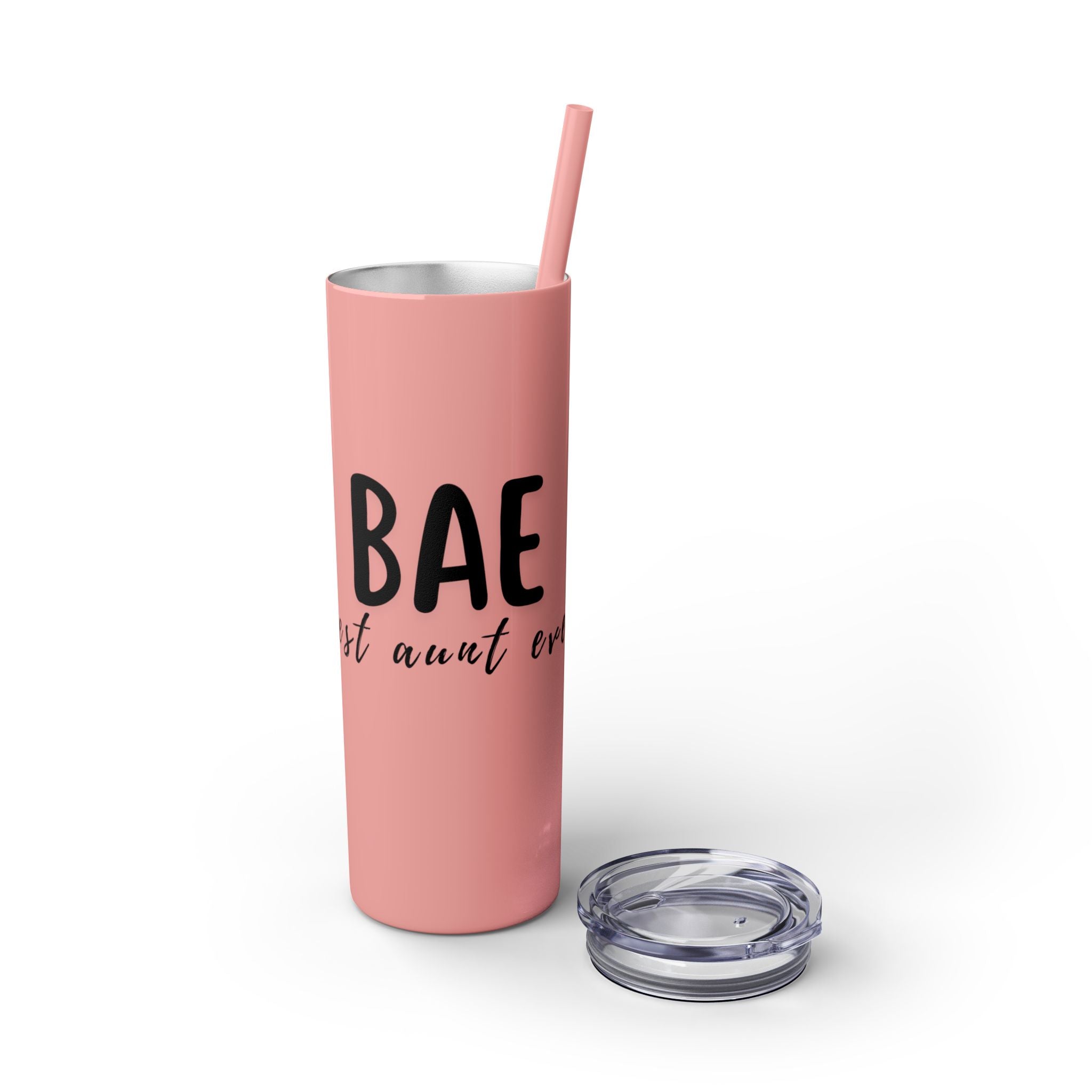 BAE Best Aunt Ever Skinny Tumbler with Straw, 20oz more colors