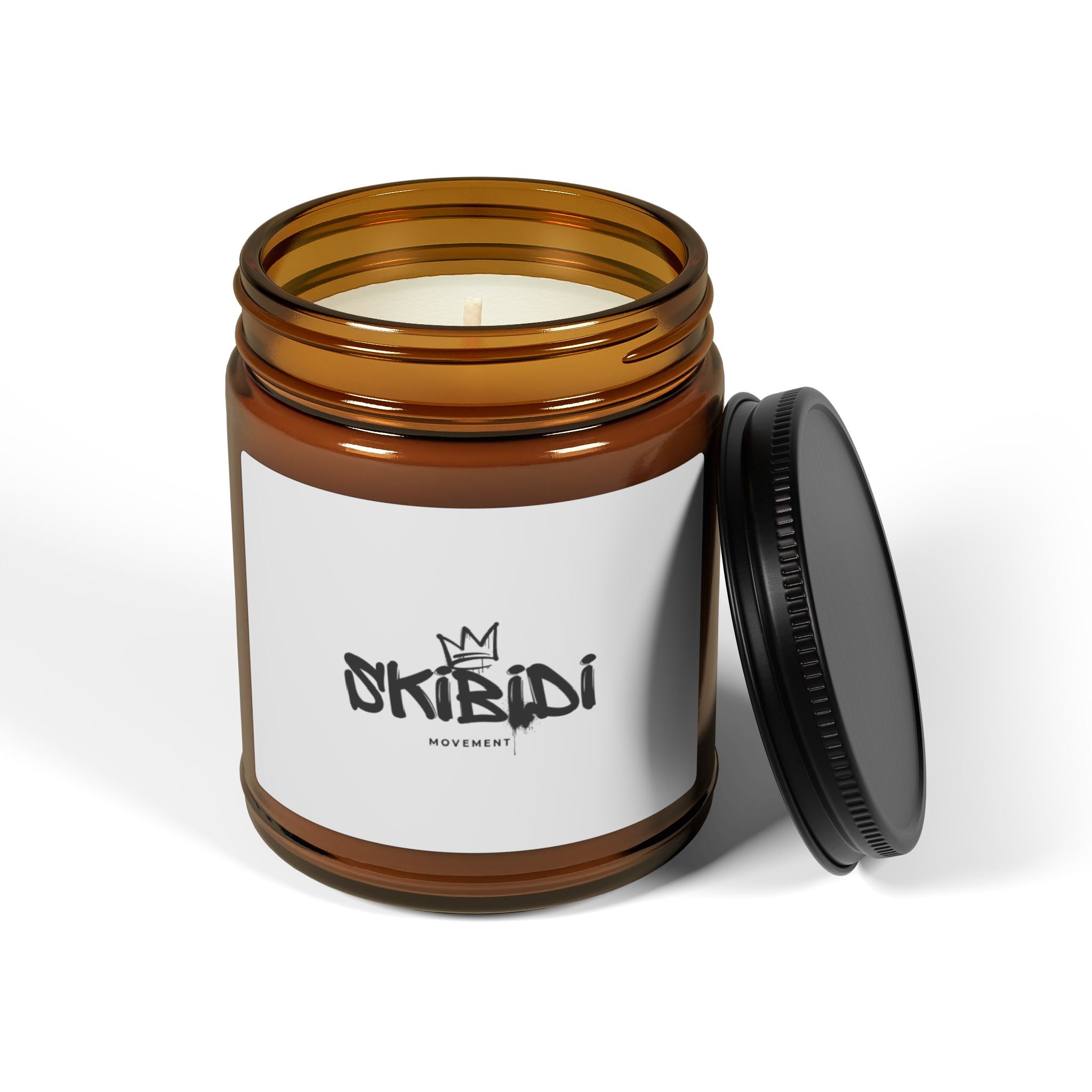 Skibidi Scented Soy Candle (Multi-Size, Amber Jar)