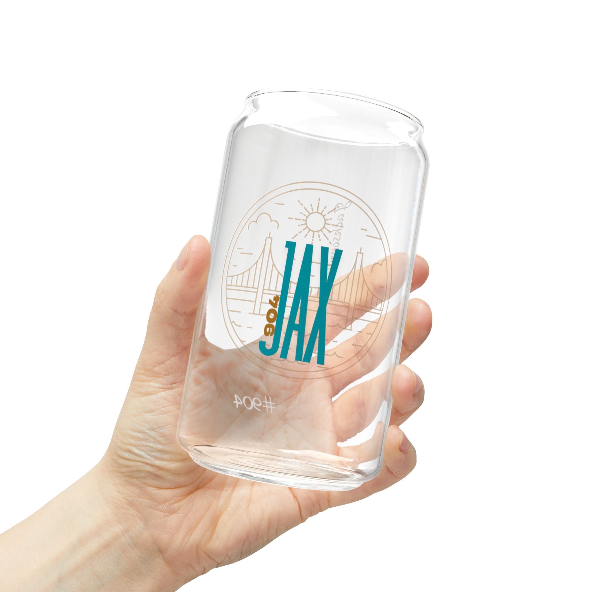 Jacksonville City of Bridges Sipper Glass, 16oz
