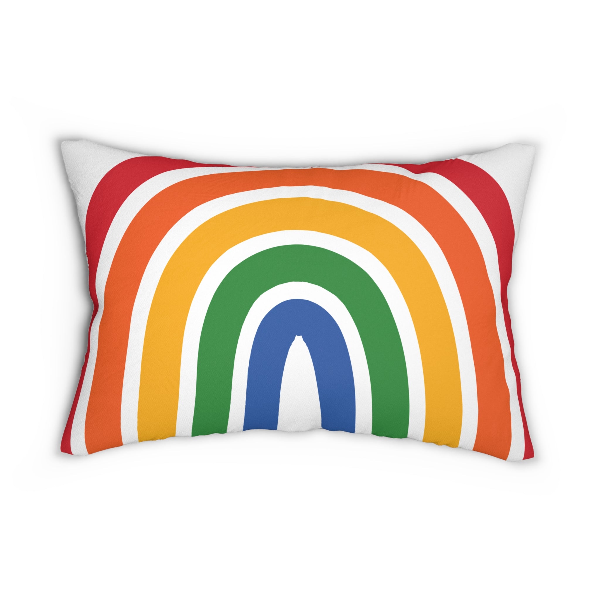 Rainbow Decorative Pillow, Colorful Decorative Pillow, Happy Rainbow Pillow, 14x20 inches, Home Decor Accent Pillow, Gift for Rainbow Lovers