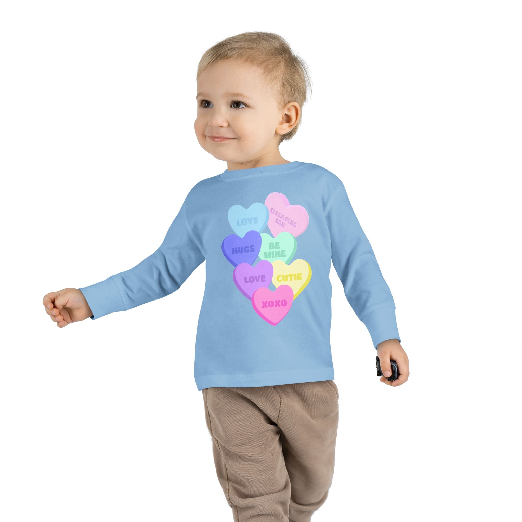 Toddler Candy Hearts Long Sleeve Tee Valentine's Toddler Tee Candy Hearts Valentine's Long sleeve Toddler Tee