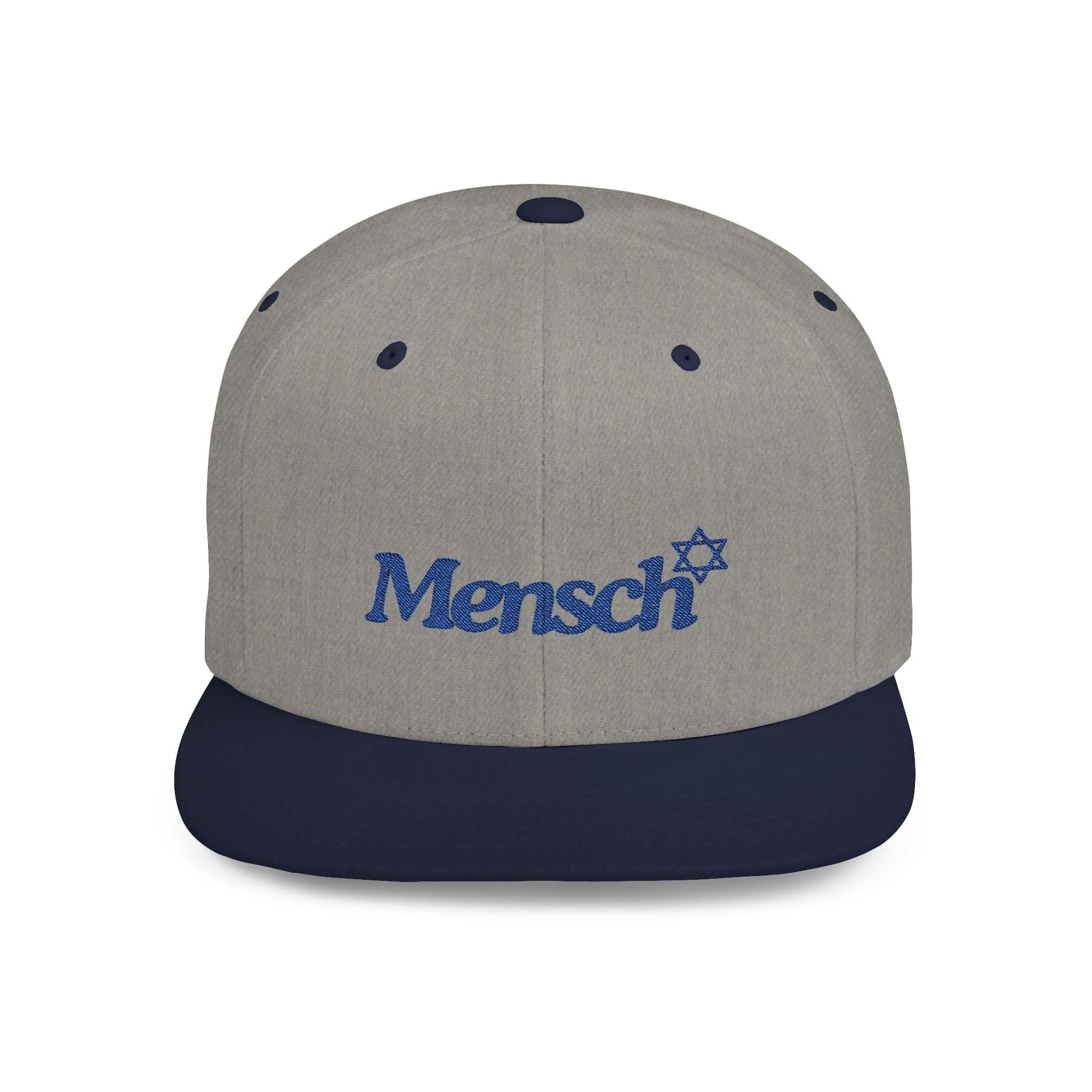 Mencsh Hat Jewish Gift for Mensch the Flat Bill Snapback Hat is the perfect gift