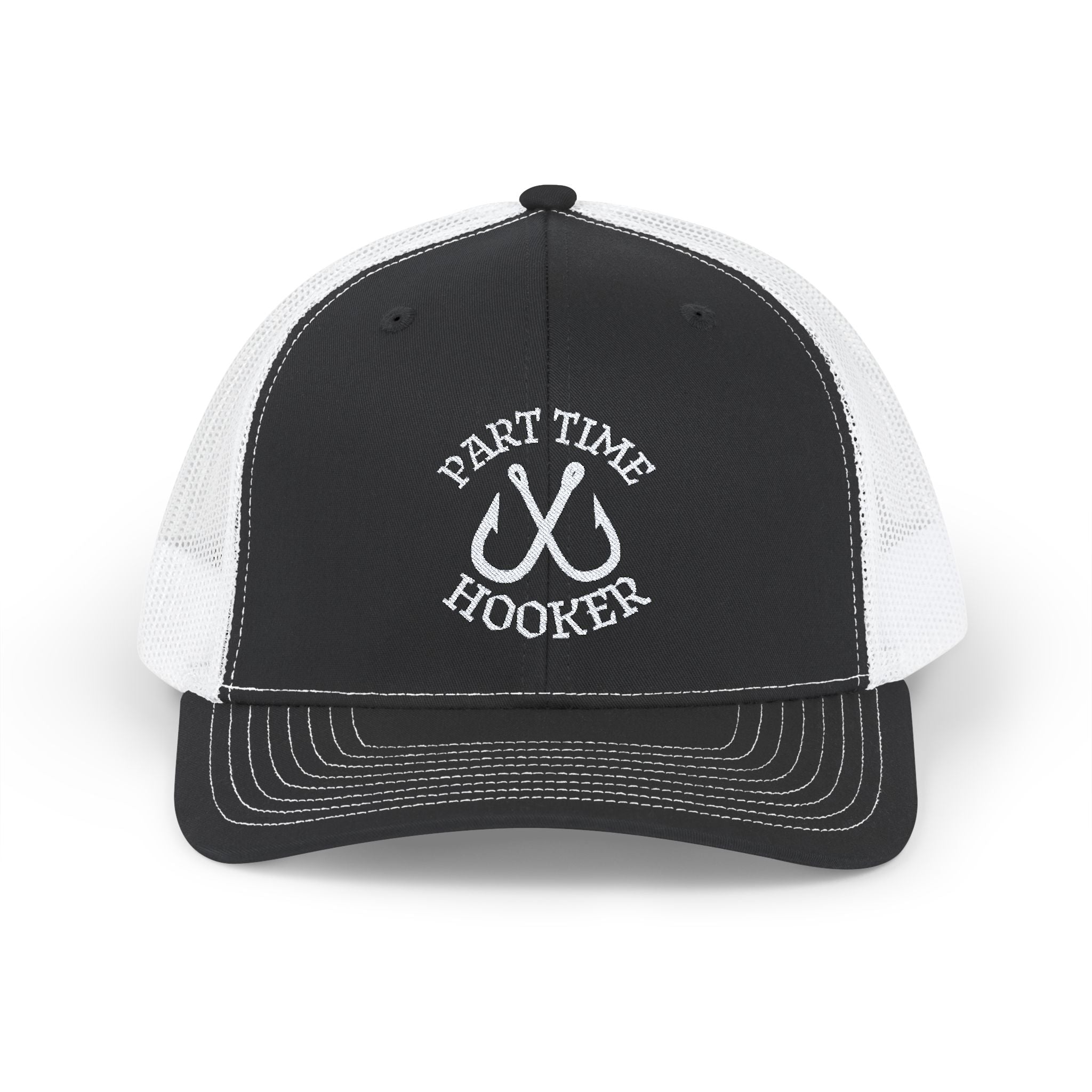Part TIme Hooker Trucker Hat FIshing Logo Hat Fisherman Trucker Cap Part Time Hooker