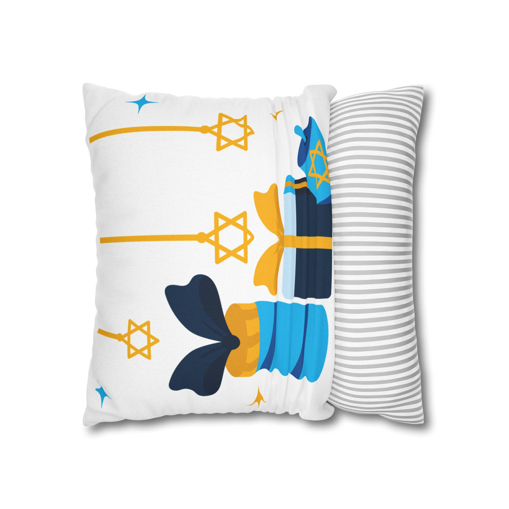 Hanukkah Decor Pillowcase, Let's Get Lit Chanukah Pillow Cover, Double Sided Hanukkah Decor