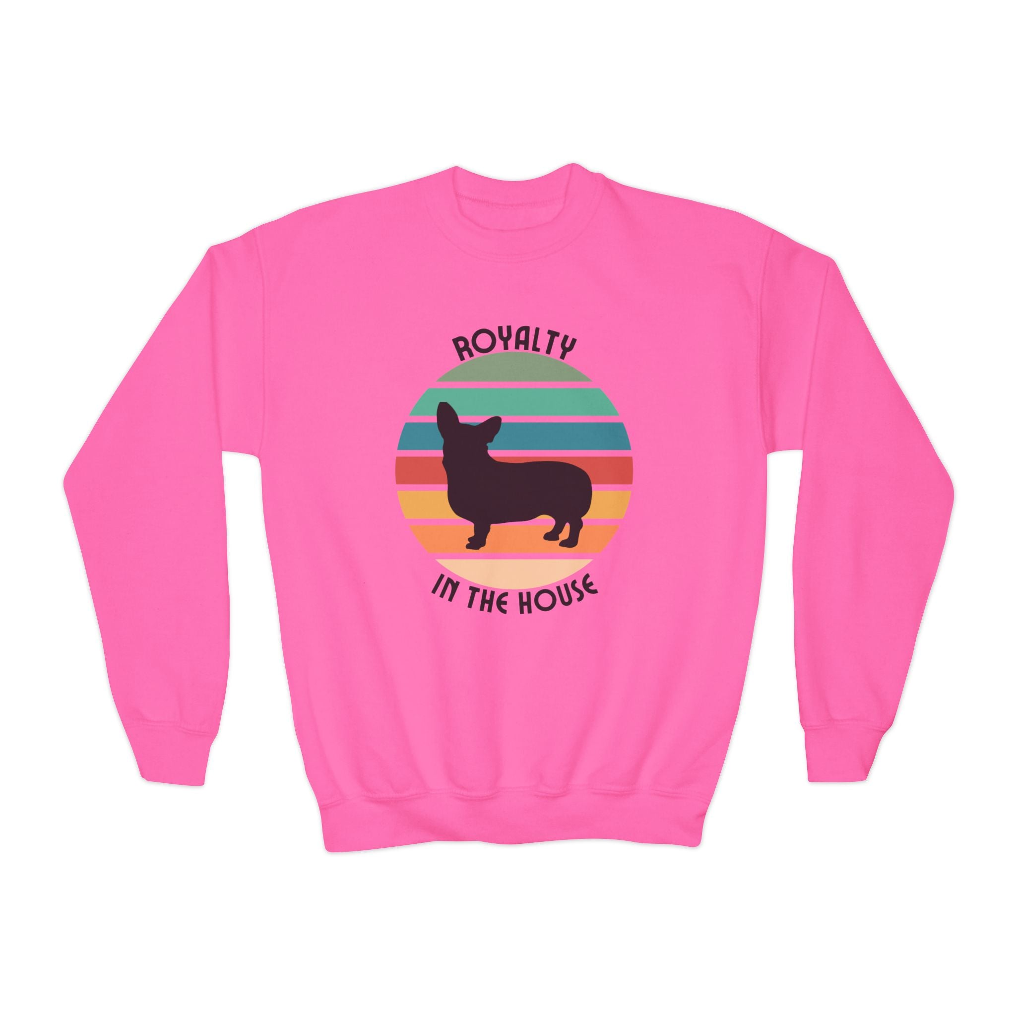 Royalty Corgi Youth Crewneck Sweatshirt