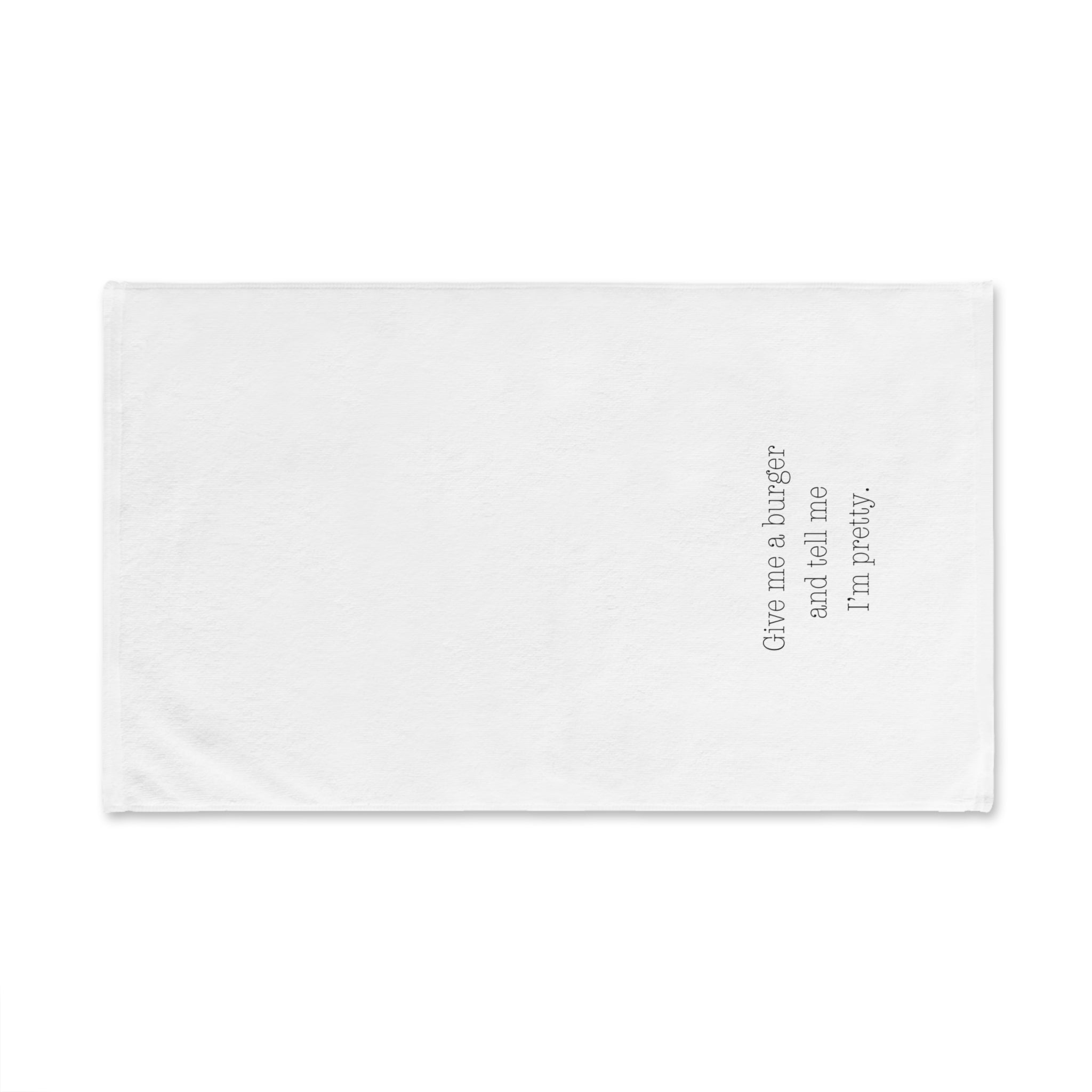 Funny Kitchen Hand Towel, Give Me a Burger Gift, Humorous Home Decor, Unique Kitchen Gift, Foodie Towel