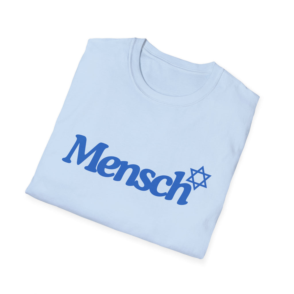 Mensch T-Shirt with Mensch and Star of David for a Mensch Shirt