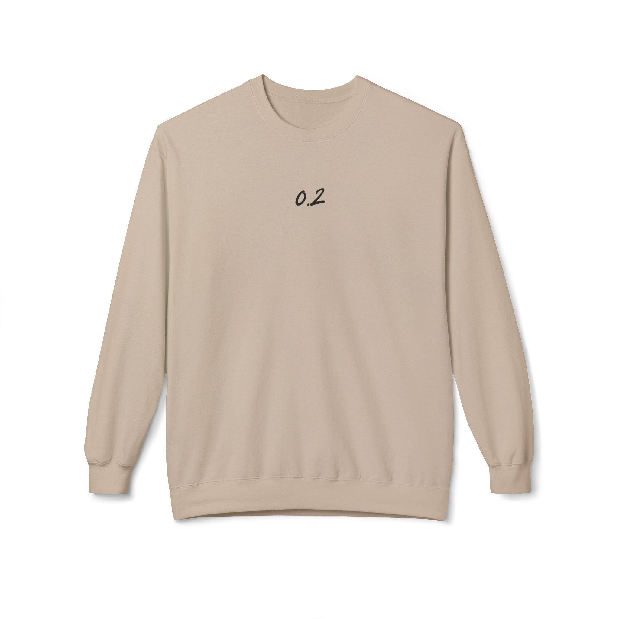 Minimalist 0.2 Fleece Crewneck Sweatshirt - Unisex Midweight Comfort Zero Point Two Sweatshirt