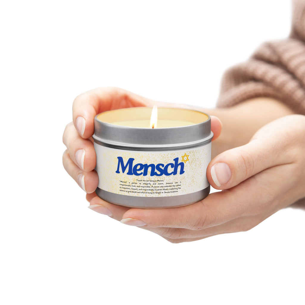 Thank You for being a Mensch Candle. Thank you Gift. Mensch Gift Jewish Thank you Gift