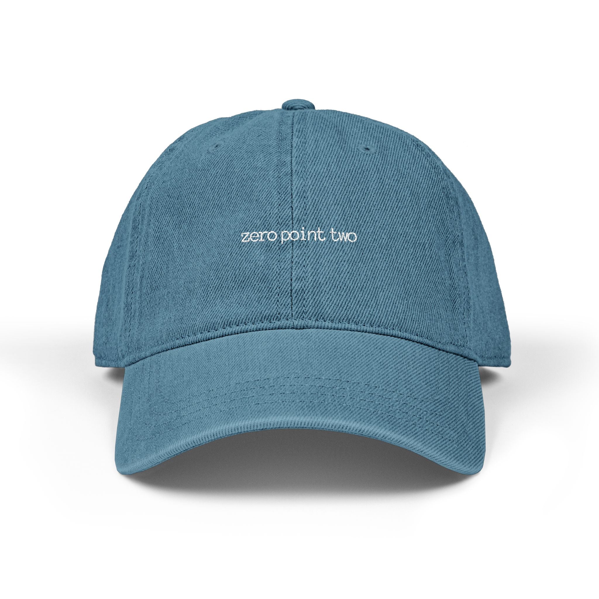 Zero Point Two Embroidered Denim Hat 0.2 Denim Hat Jewish Identity Hat