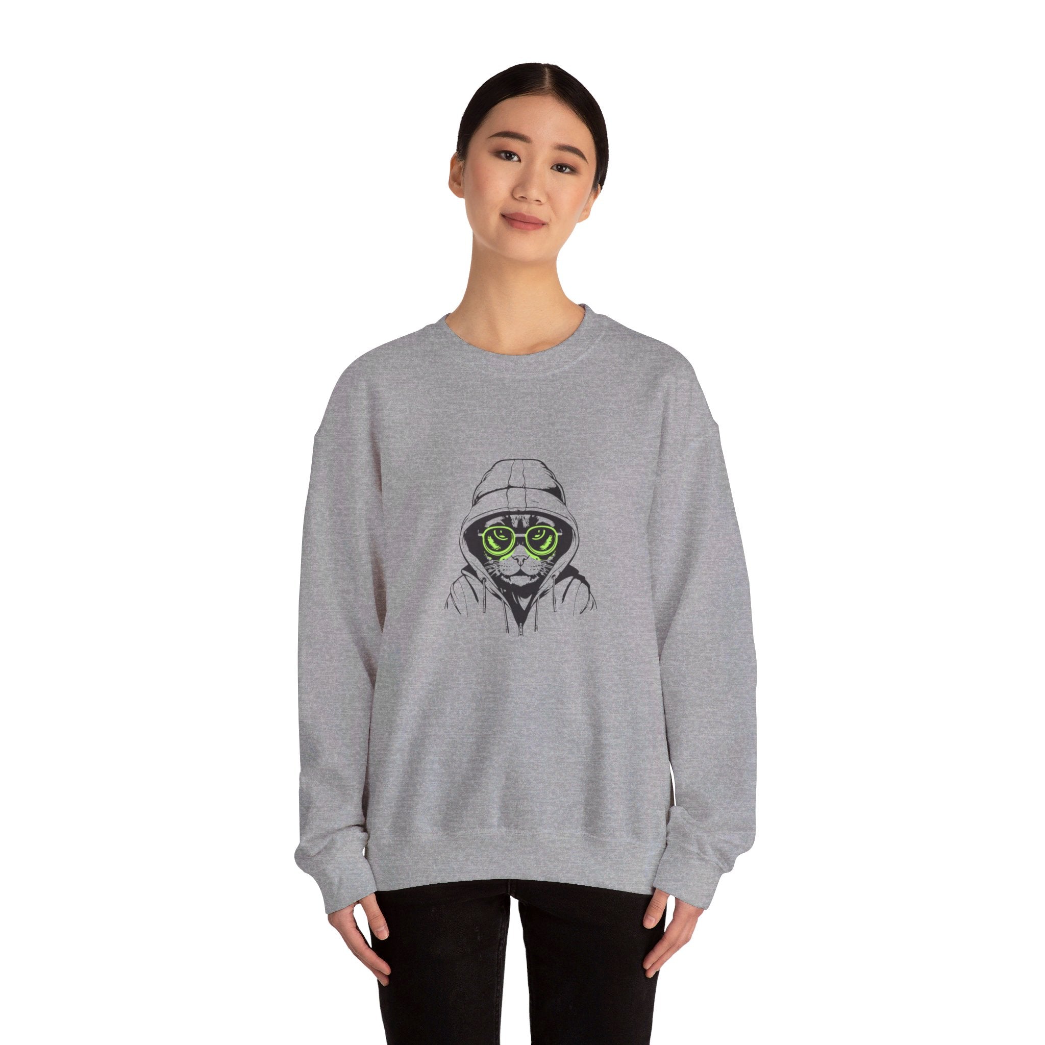 Unisex Heavy Blend™ Crewneck Cat Sweatshirt