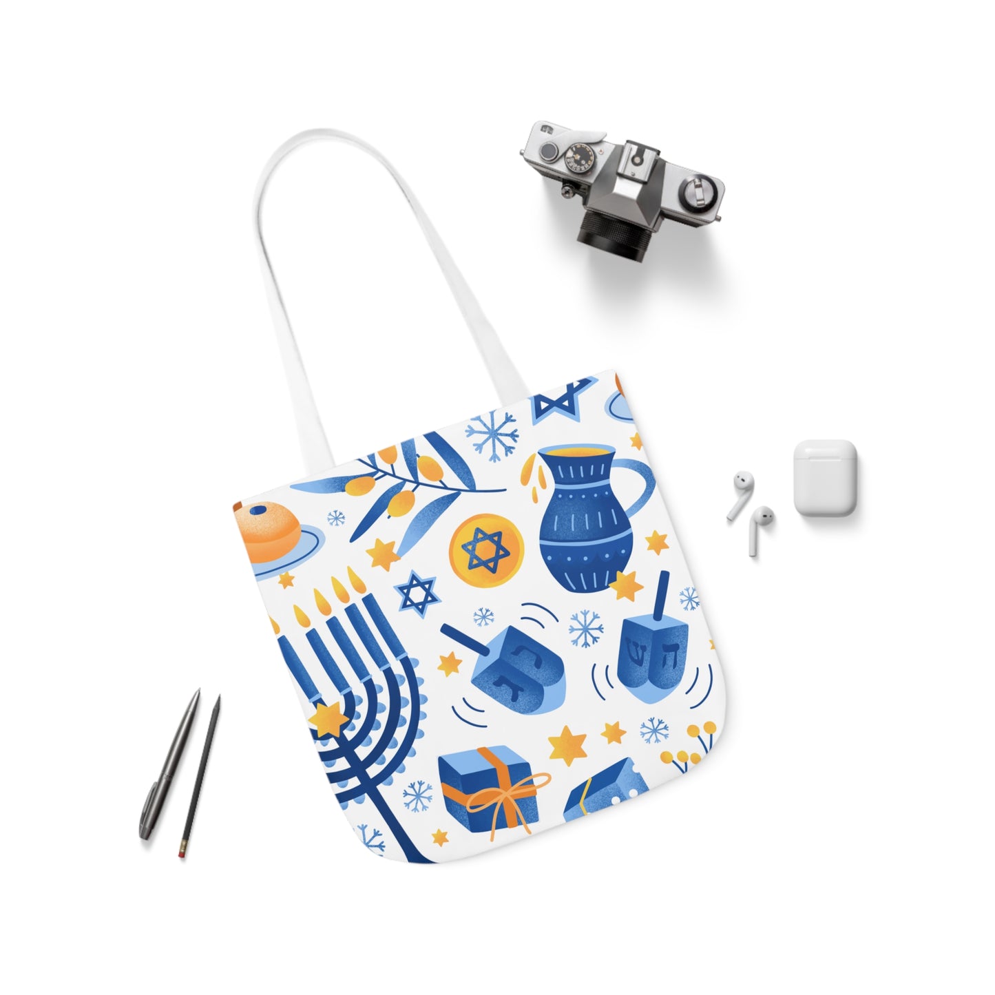 Hanukkah Canvas Tote Bag