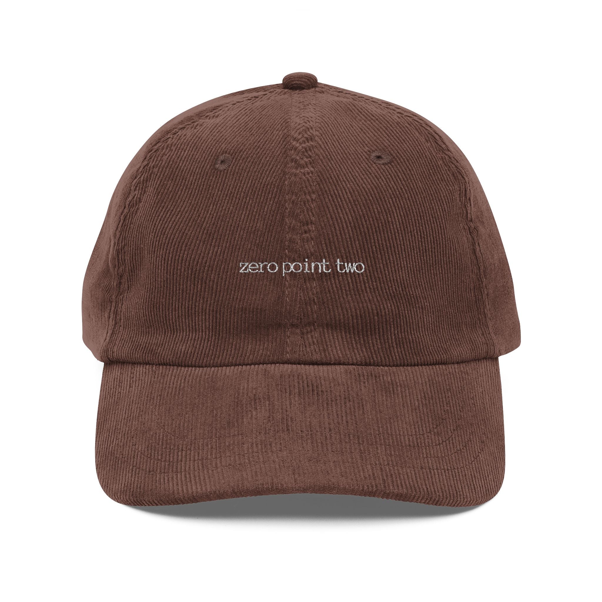 Zero Point Two Vintage Corduroy Cap Jewish Identity Hat 0.2