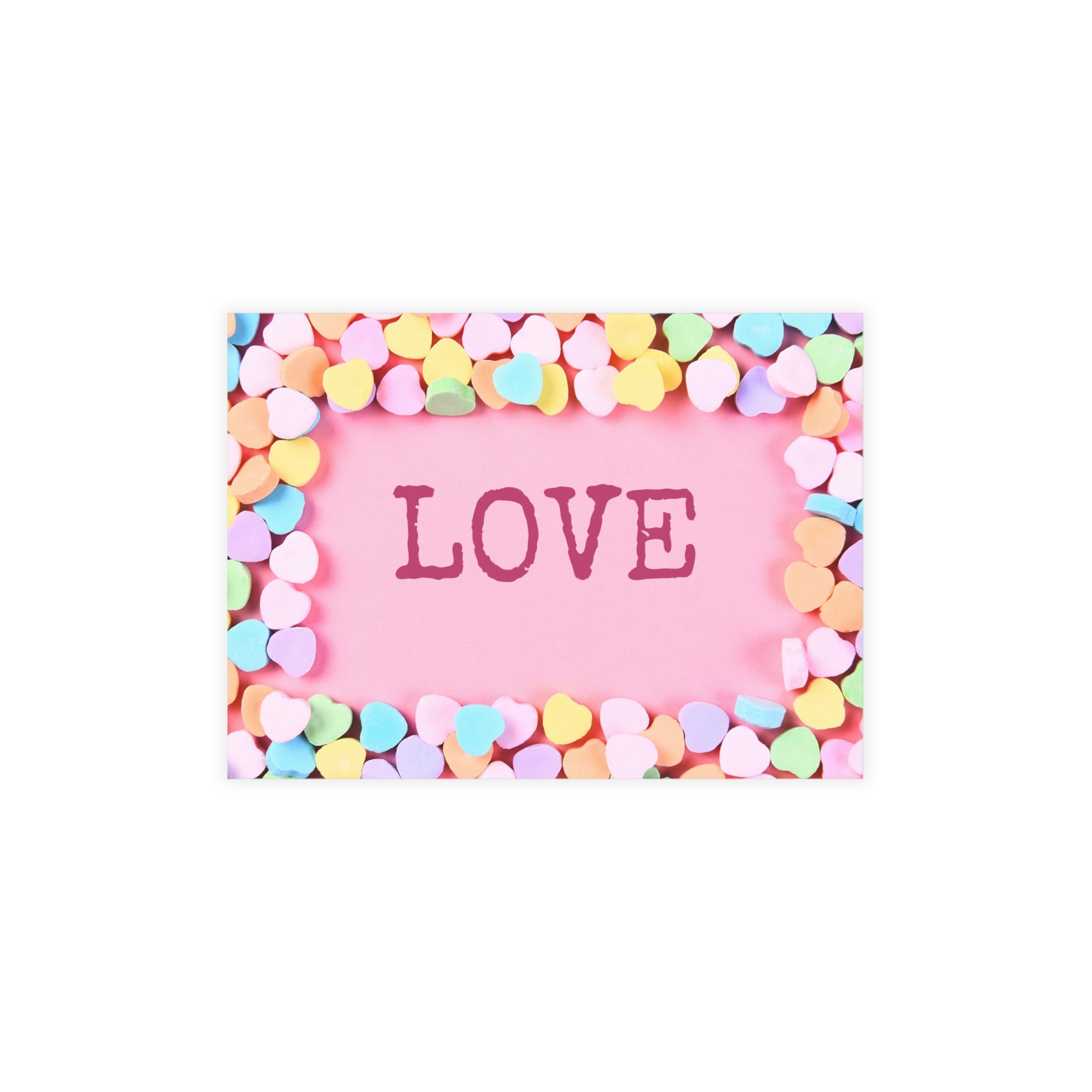 Candy Hearts Valentines Cards for Kids School Valentines Postcard Bundles (envelopes included)