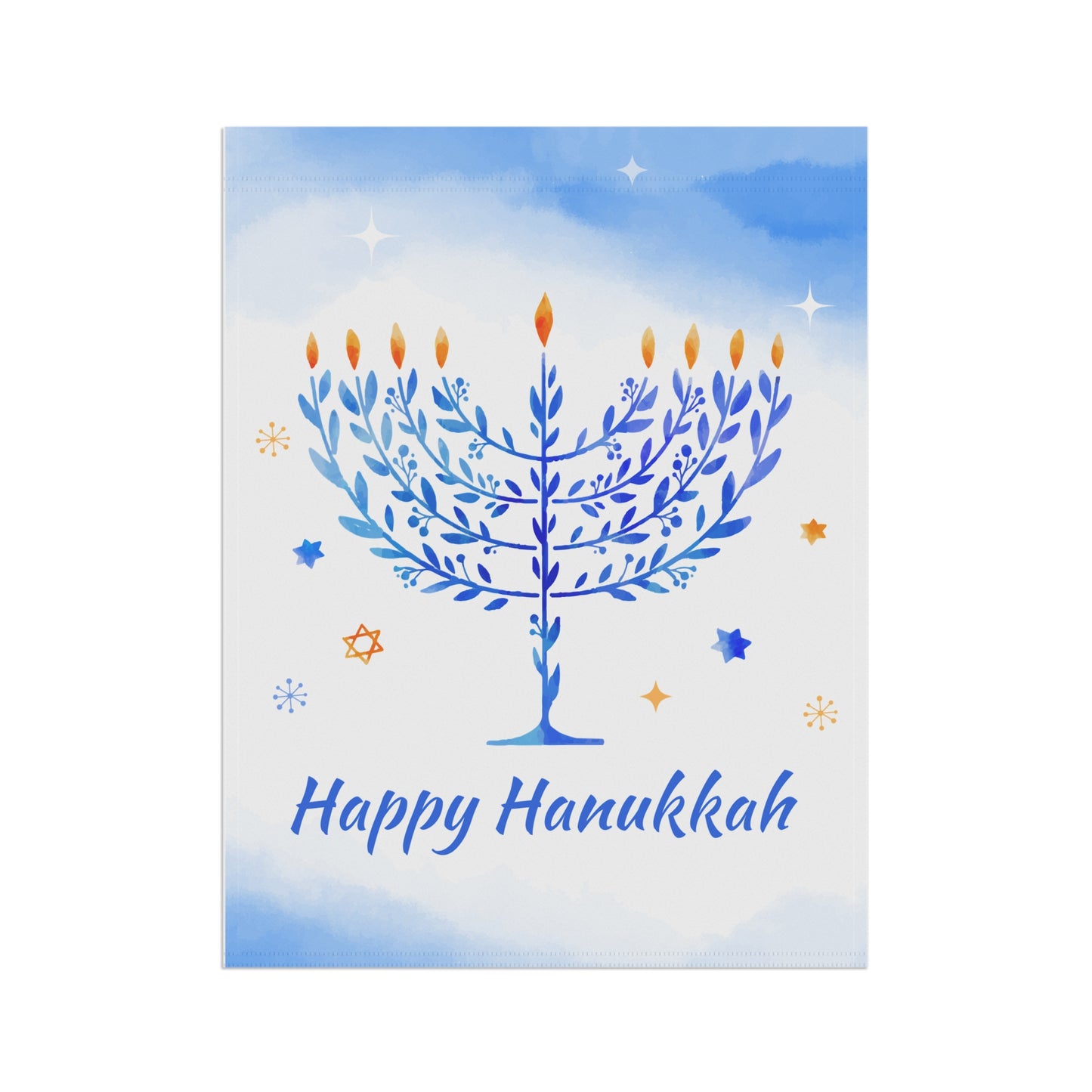 Happy Hanukkah House Flag or Garden Flag Hanukkah Flag