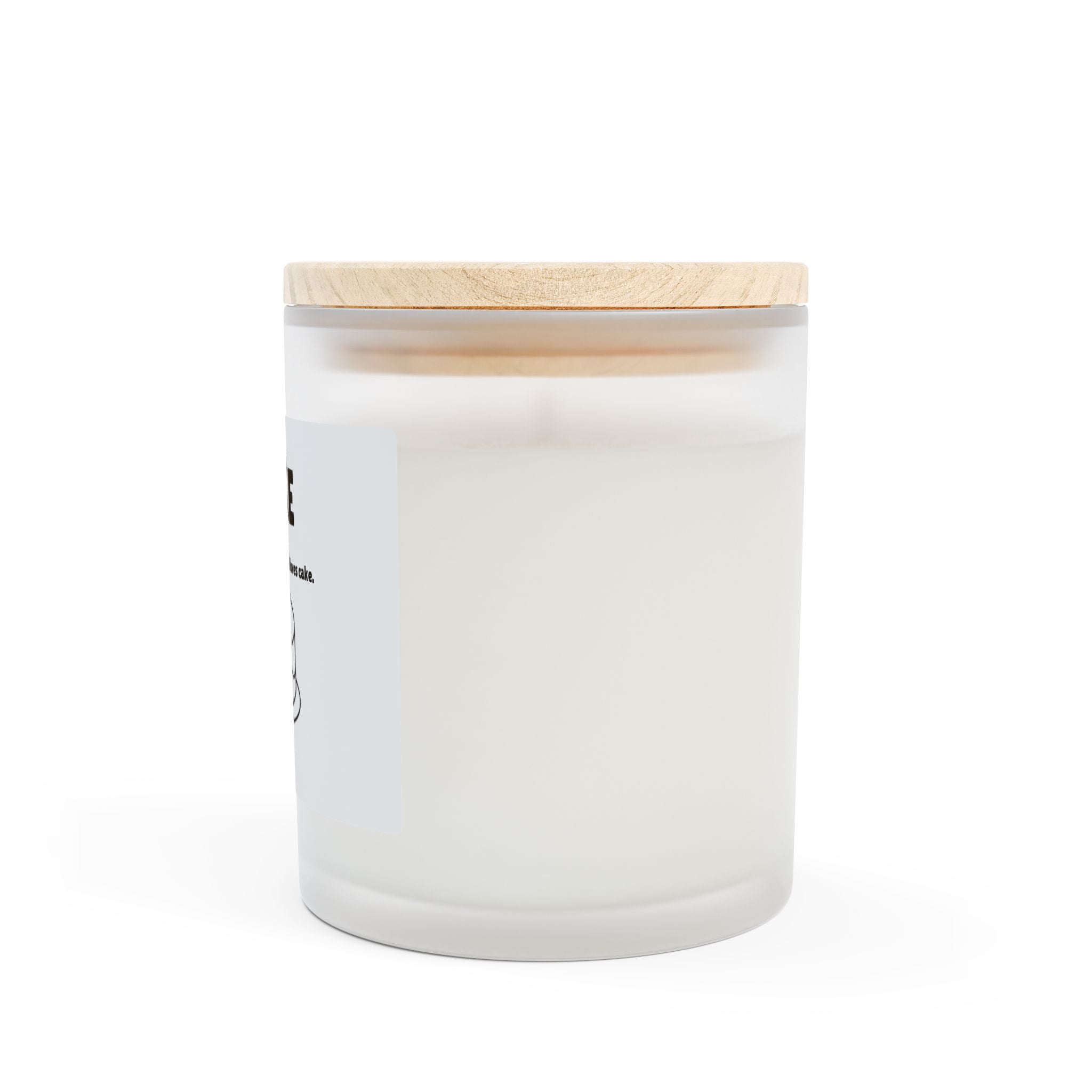 I Love You Like a Fat Kid Loves Cake Wooden Wick Frosted Glass Candle, 11oz Valentines Gift Candle Rap Lyrics