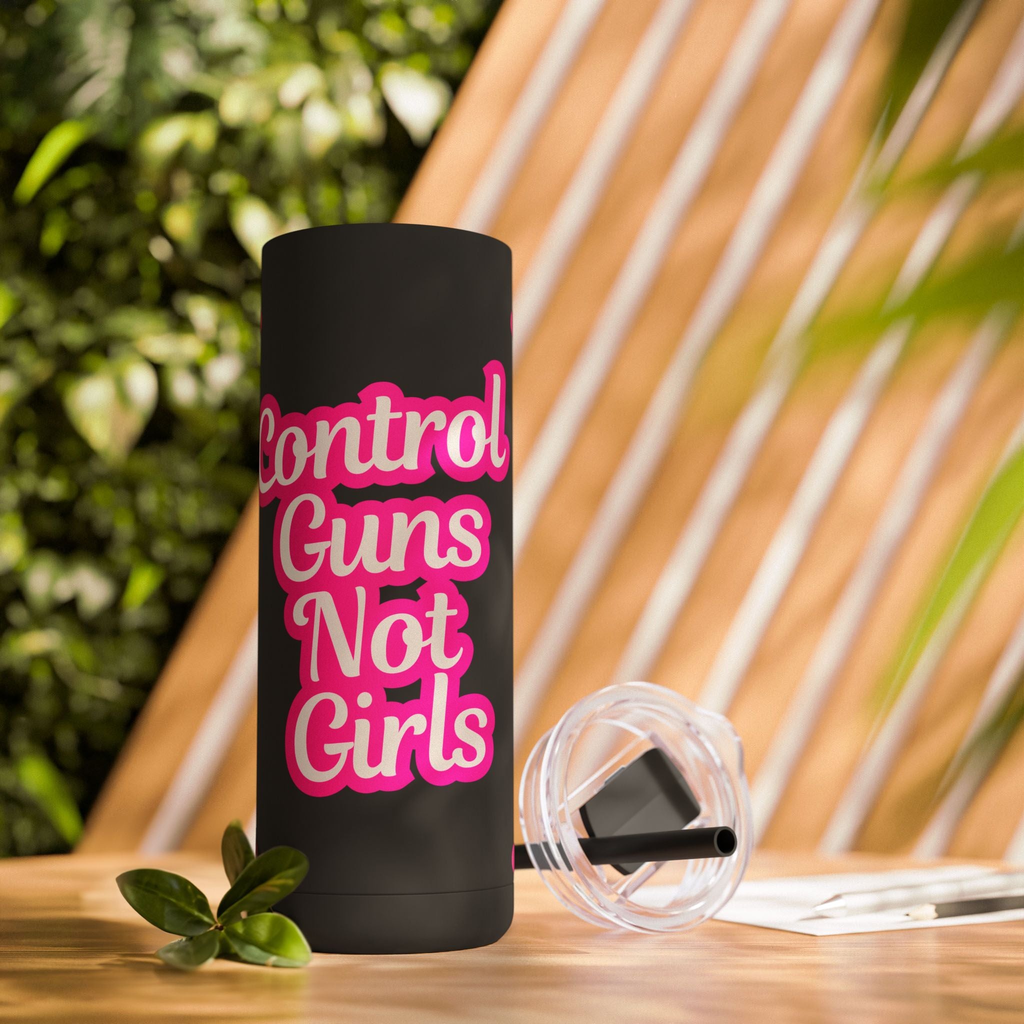 Control Guns Not Girls Feminist Cup Women's Rights Matte Tumbler, 20oz