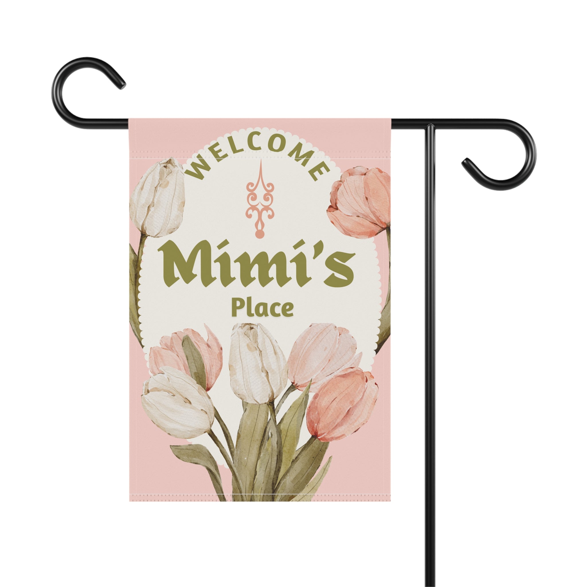 Mimi's Place or Your Custom Personalized Garden Flag - Welcome to Mimi's Place Tulip Design
