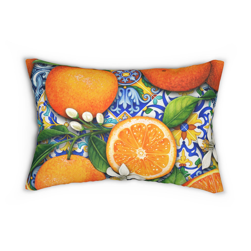 Unsubscribe Decorative Pillow VIbrant Orange Citrus Throw Pillow