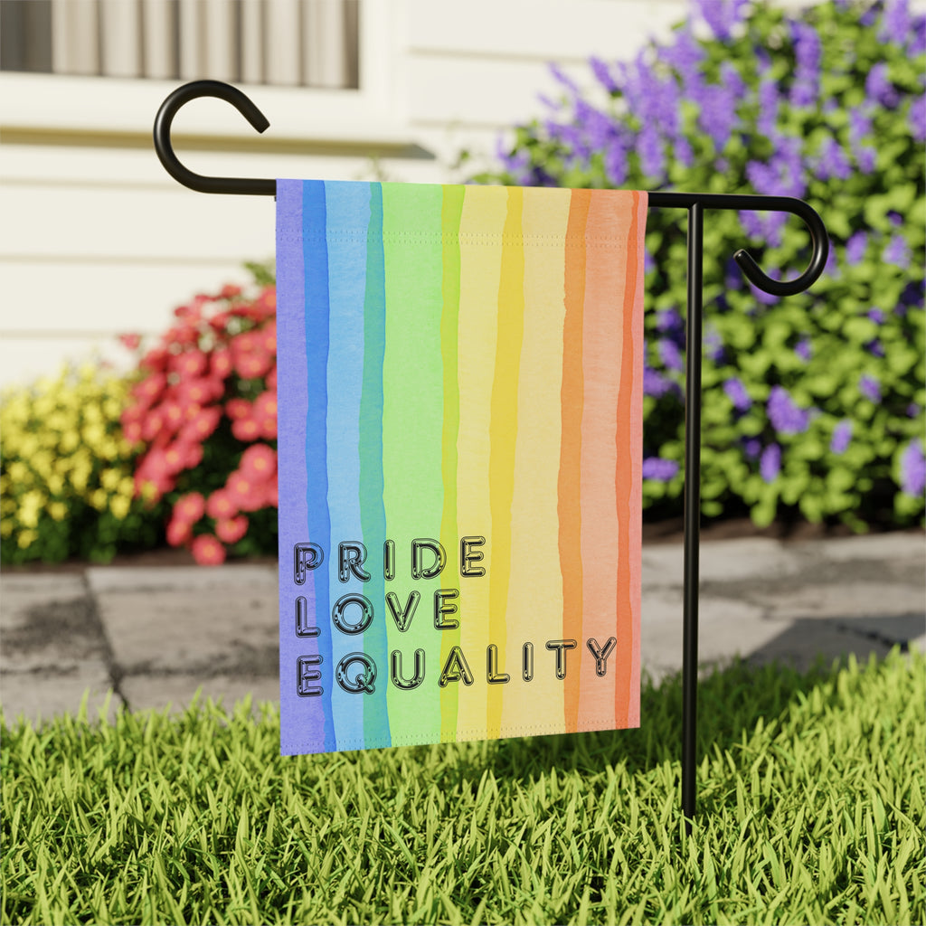 Pride, Love, Equality Garden Flag or House Flag Pride LGBTQIA+
