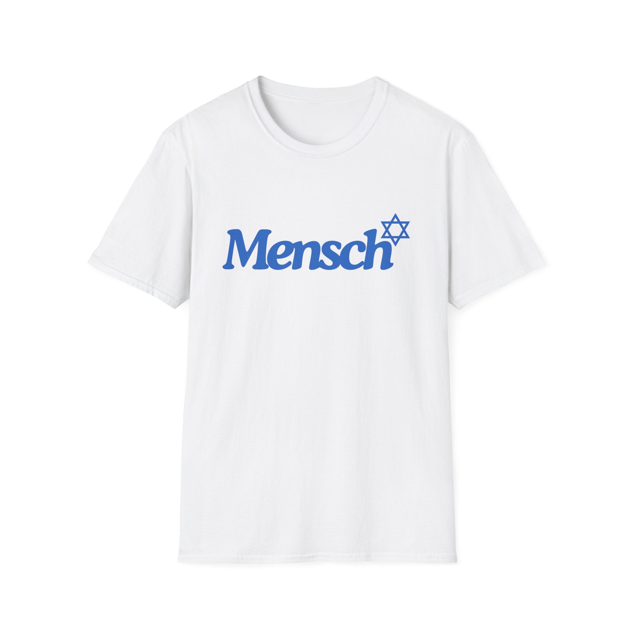 Mensch T-Shirt with Mensch and Star of David for a Mensch Shirt