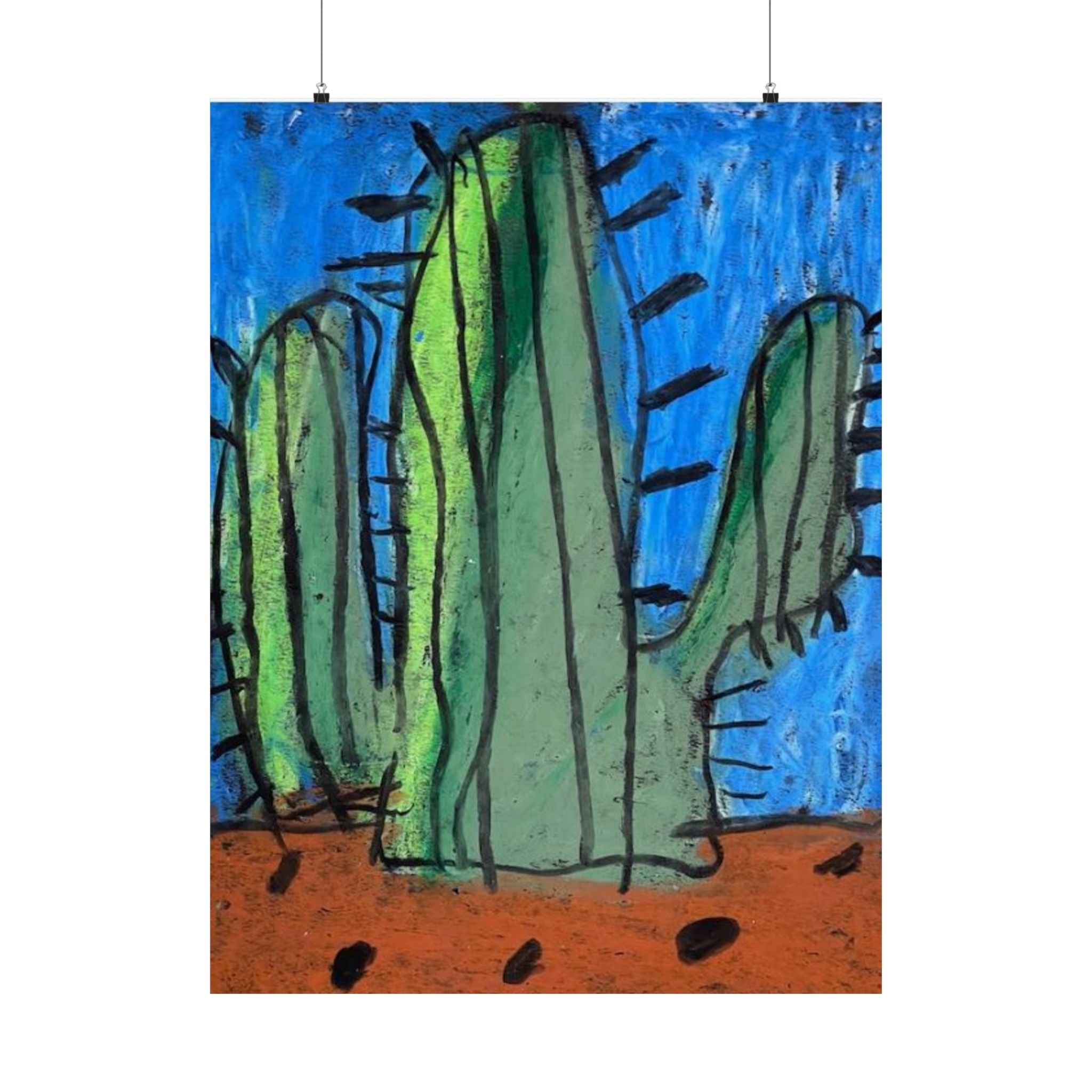 Cactus Matte Vertical Poster Cactus Art Cactus Print Cactus Wall Art