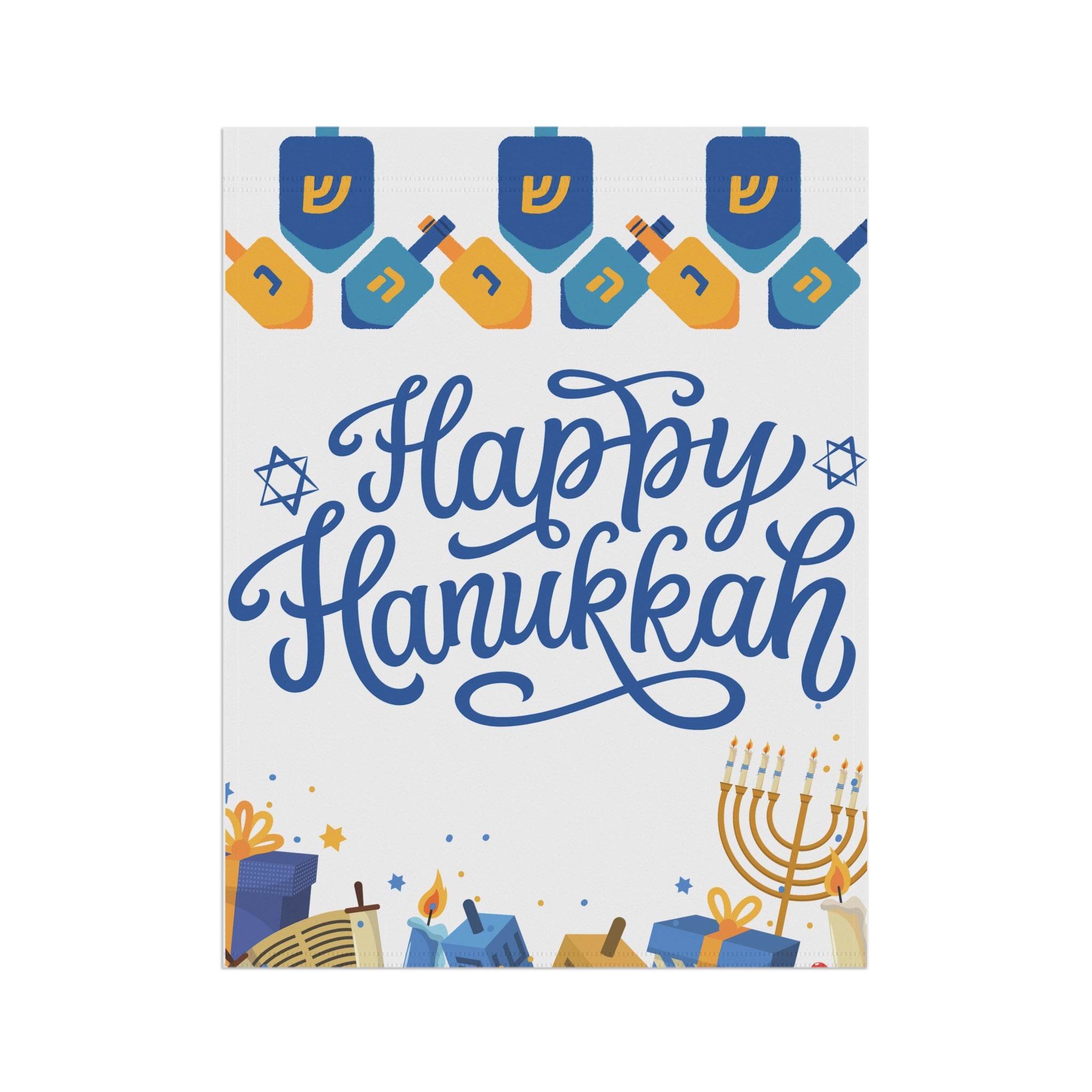 Happy Hanukkah Flag, Hanukkah House or Garden Flag
