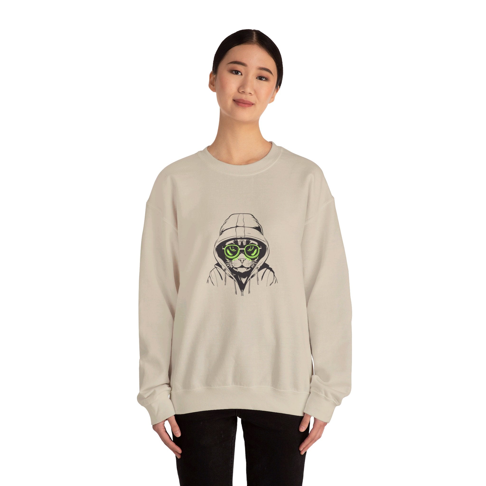 Unisex Heavy Blend™ Crewneck Cat Sweatshirt