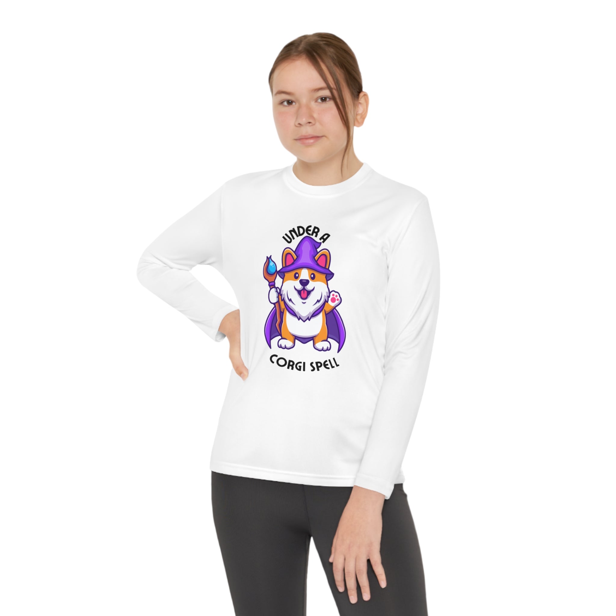 Corgi Spell Youth Long Sleeve Competitor Tee