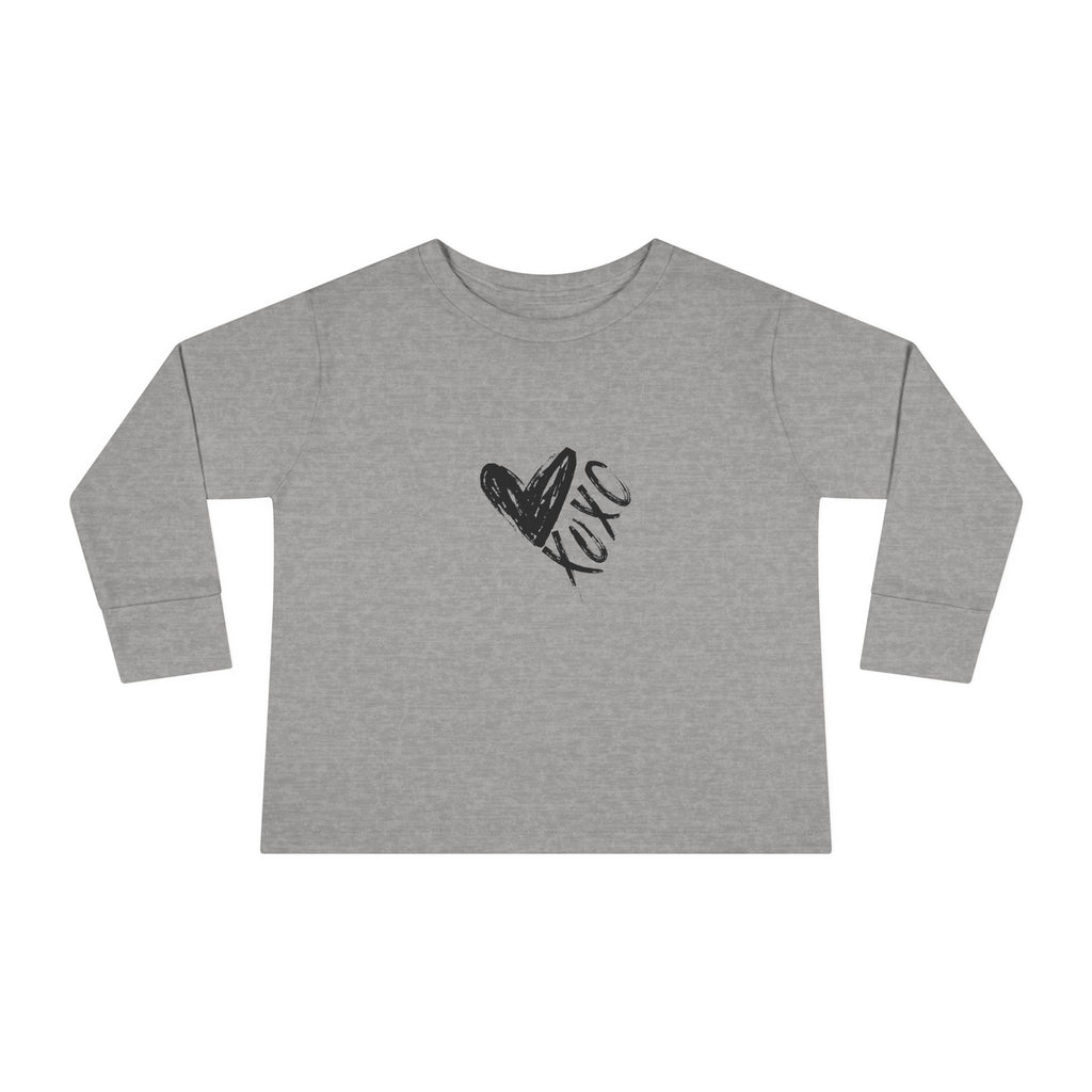 XOXO Heart Valentine Toddler Long Sleeve Tee