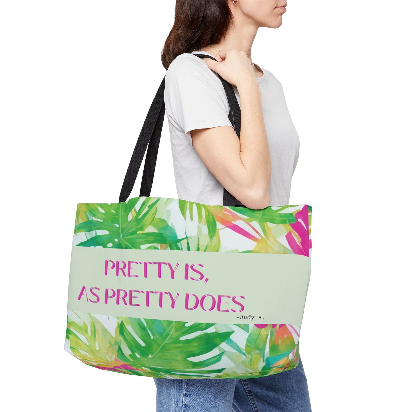 Vibrant Tropical Weekender Tote Bag - Perfect for Beach Days