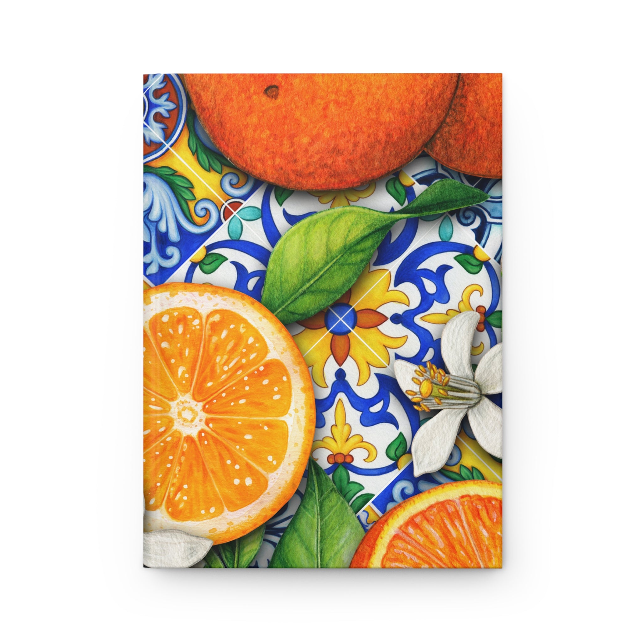 Hardcover Journal, Citrus Orange Notebook, Lined Journal for Writing, Matte Journal 5.75x8 inch notebook
