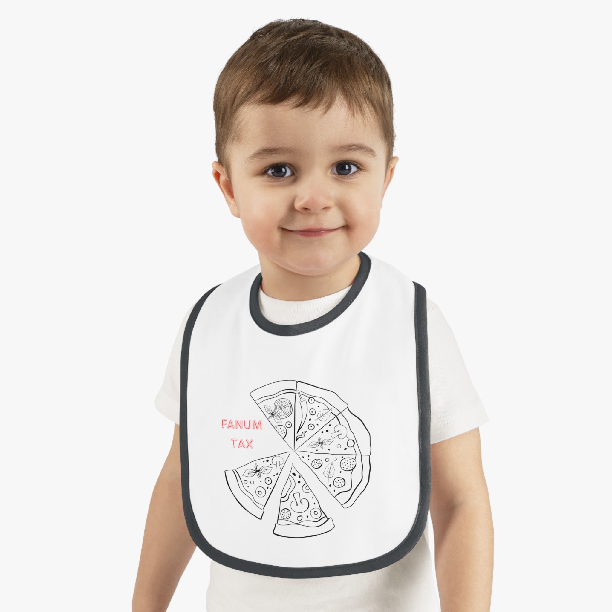 Fanum Tax Baby Contrast Trim Jersey Bib