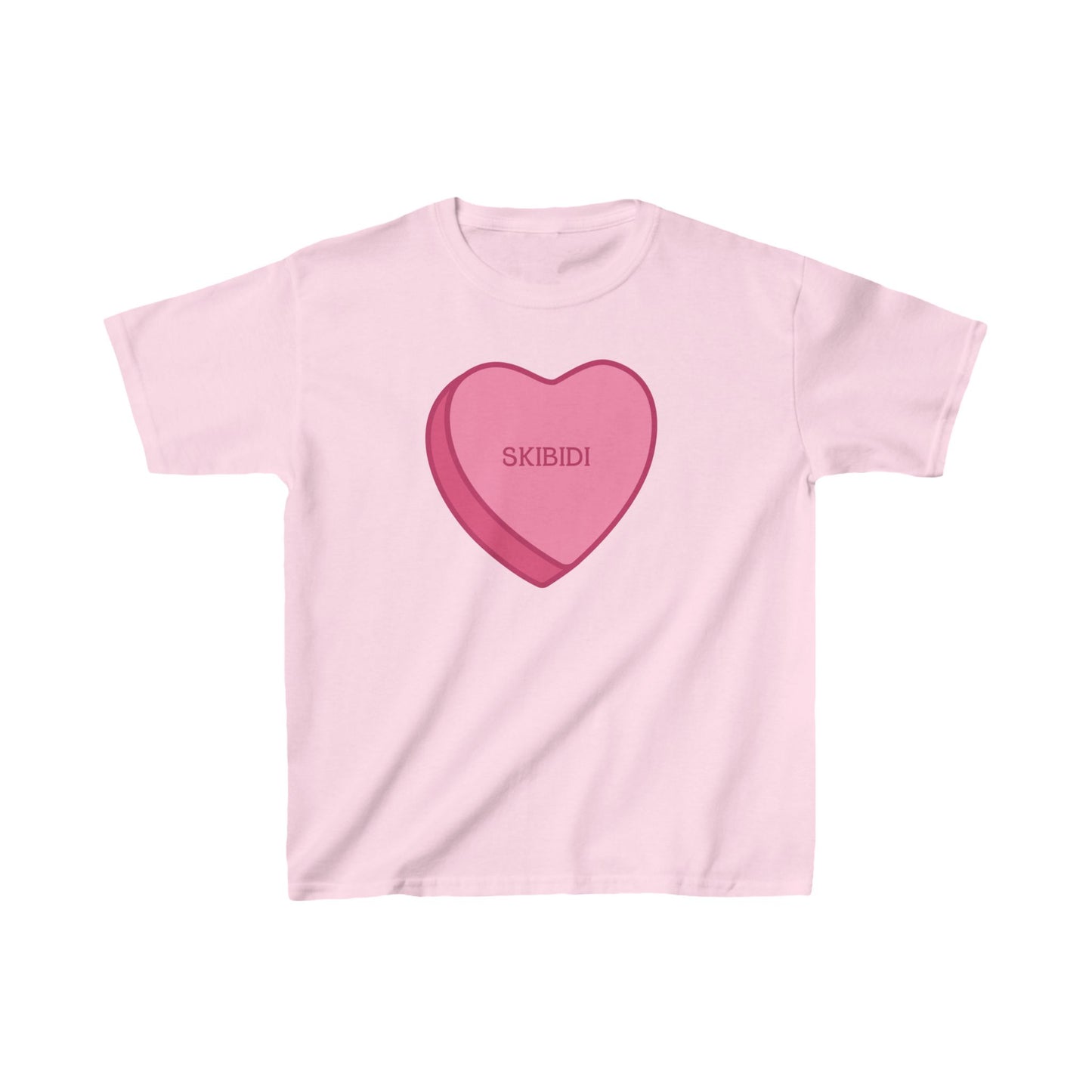 Kids Valentine's Day Candy Hearts T-Shirt, Skibidi Heart Tee for Children - Love Gift, Valentine's Shirt, Heart Print Top, Valentine's Day