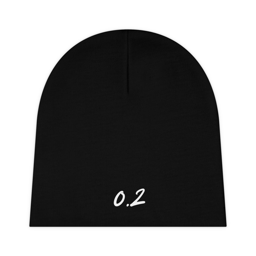 Jewish Baby Gift 0.2 classic baby beanie zero point two baby hat, Black Baby Beanie with "0.2" Design