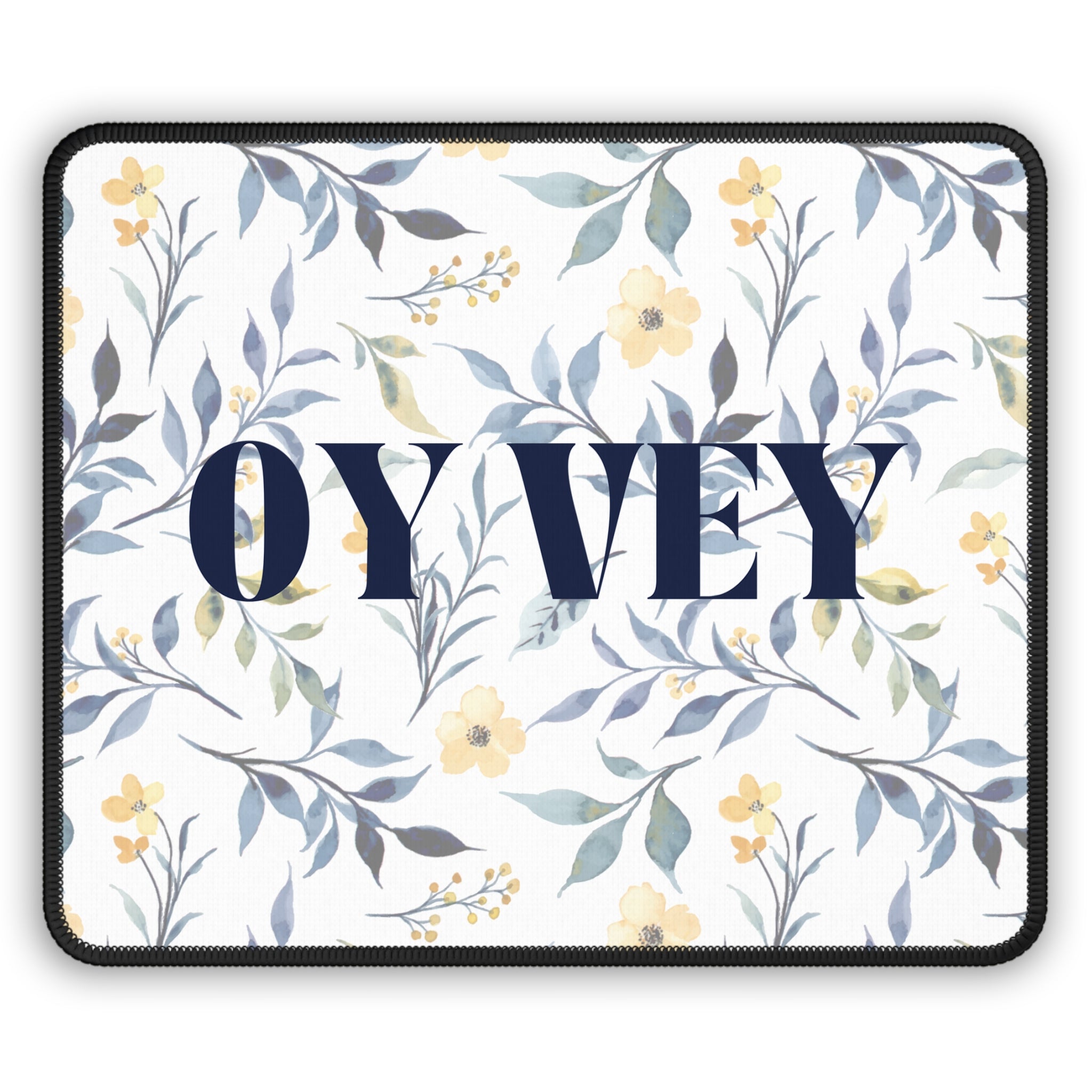 Oy Vey Mouse Pad, Jewish Desk Accessory Jewish Office Decor, Oy Vey Floral Design
