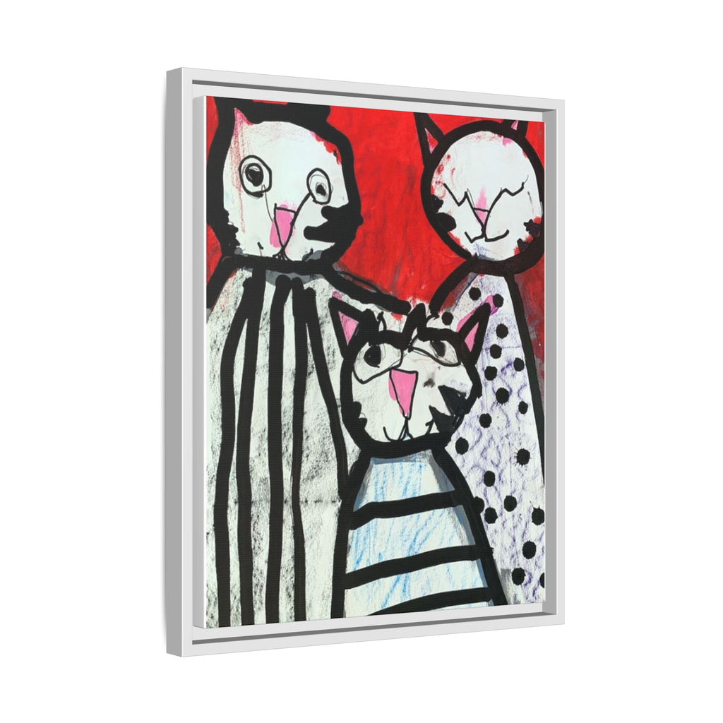 Egyptian Cats Matte Canvas, Framed Art by Jackson Smith