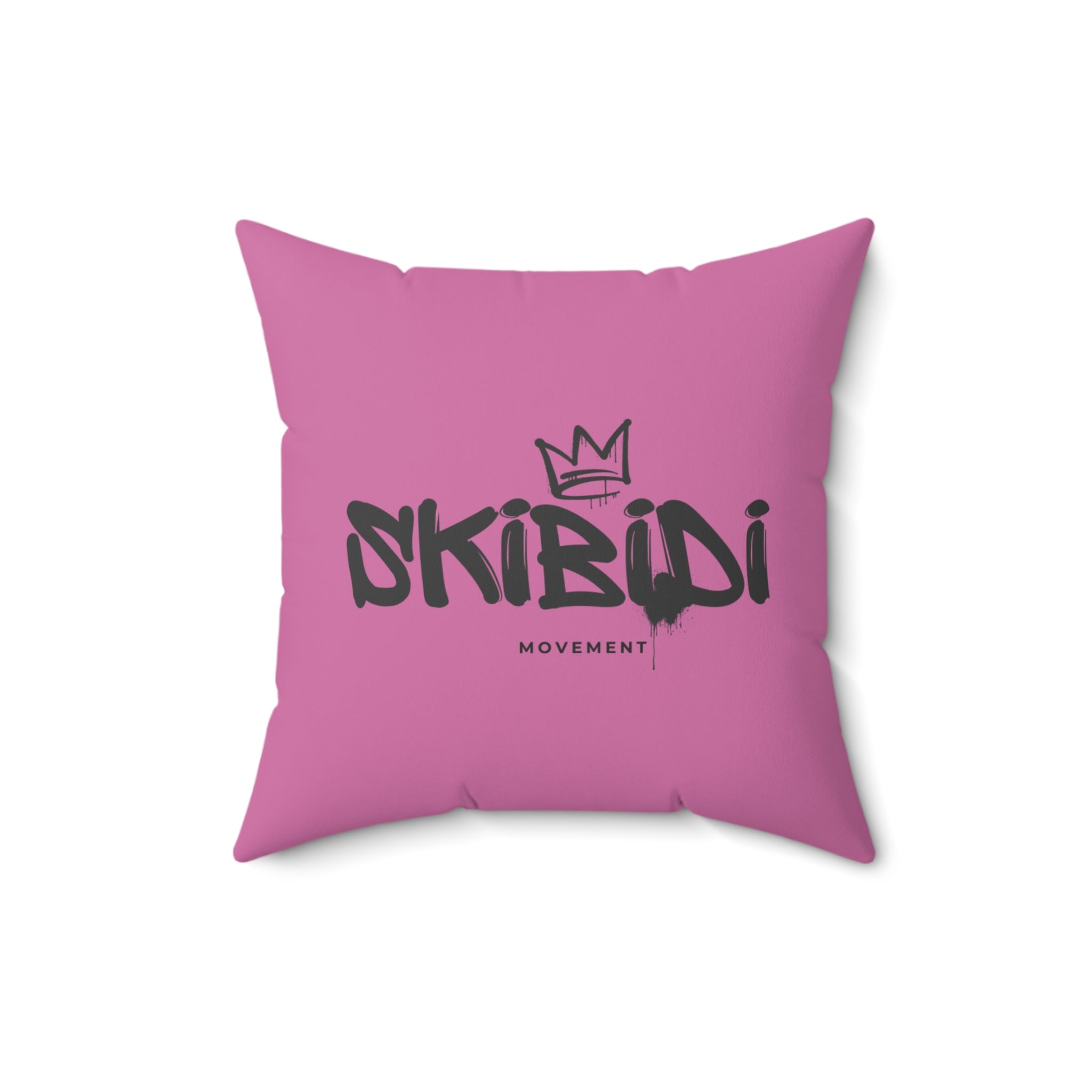 Skibidi Spun Polyester Square Pillow