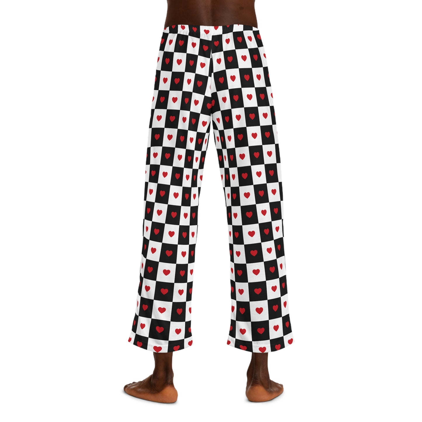 Valentines Lounge Wear Adult Checkered Hearts Valentine's Pajama Pant