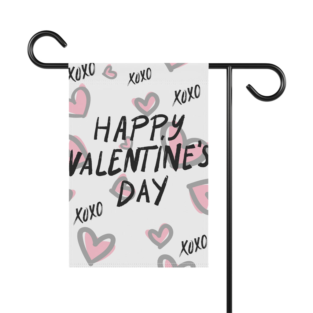 Happy Valentine's Day Flag Valentine's Day Garden Flag February Garden Flag XOXO Valentine's Flag